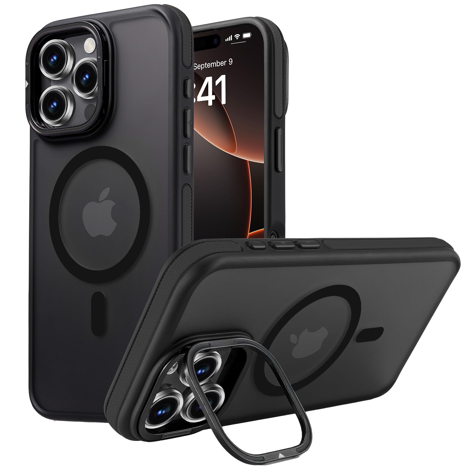for iPhone 17 Pro Max case with Camera Lens Protector[10Ft Military-Grade Protection] Compatible with fit MagSafe Shockproof Slim Thin Cover case for iPhone 17 Pro Max 6.9 inch, Orange Bumper