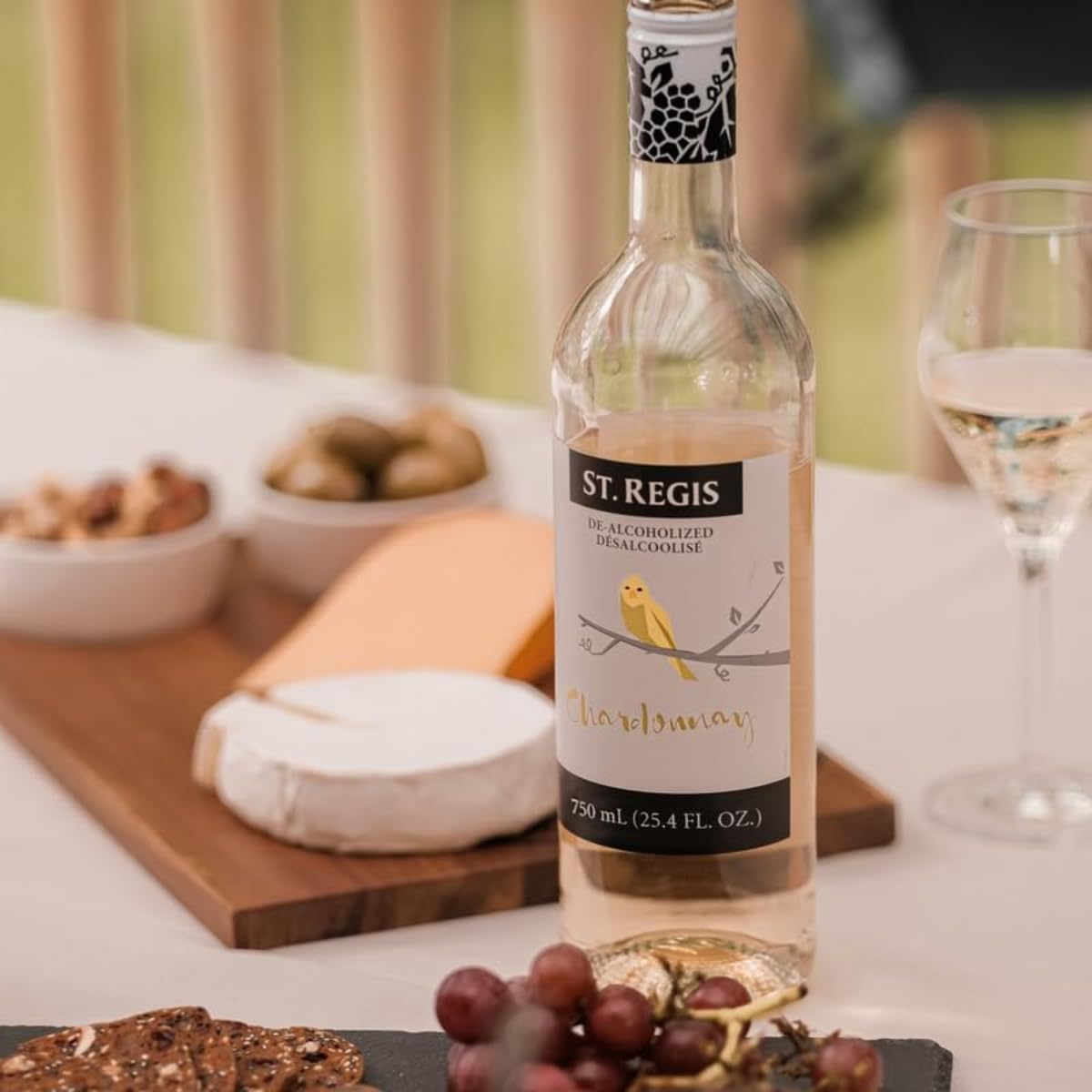 ST. REGIS Non-Alcoholic Cabernet Sauvignon, 25.4 Fl Oz (6 Pack) - Low Calorie, Low Sugar - Fruity & Spicy Rich Flavor from Spain