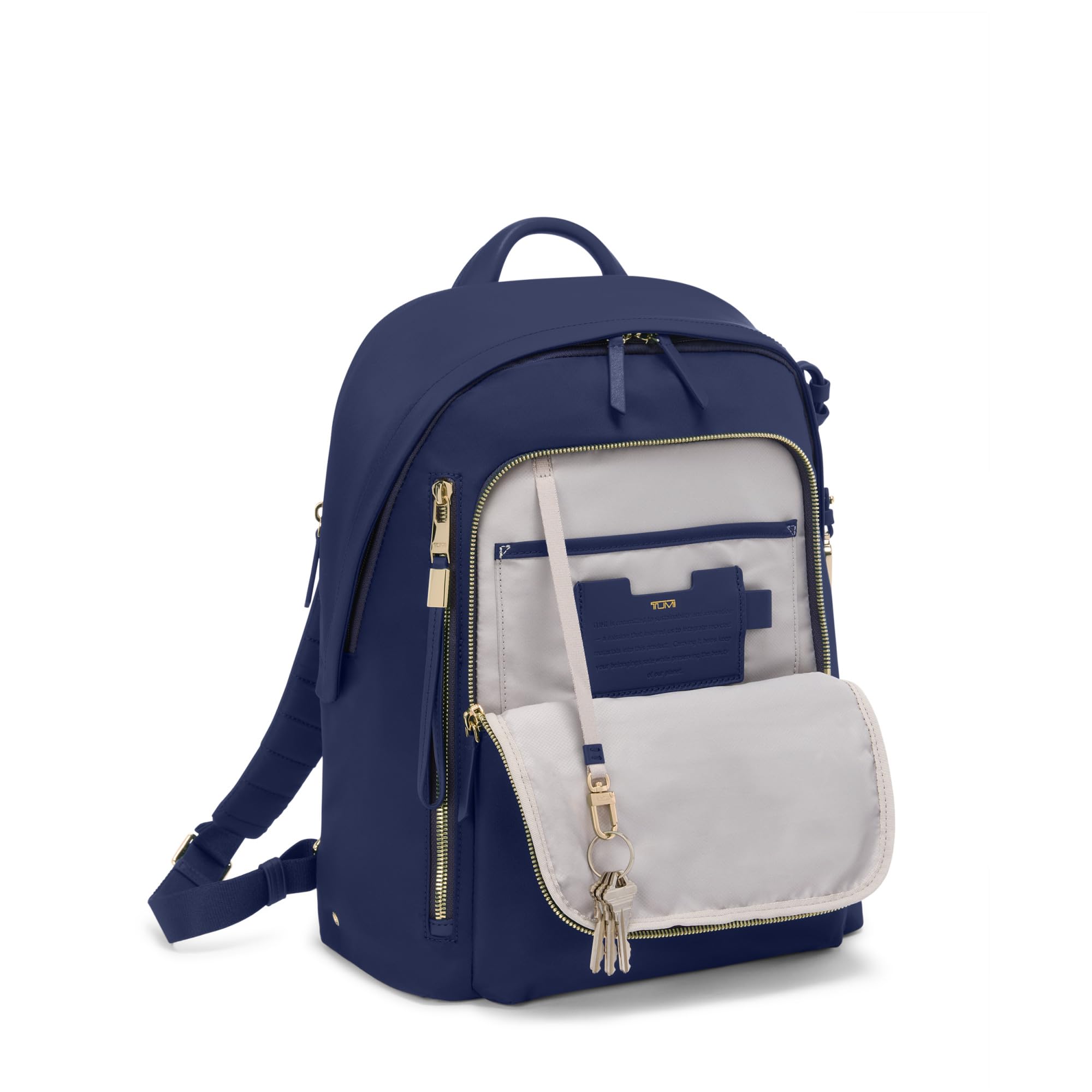 TUMI - Voyageur Halsey Backpack - Travel Backpack - For Business, Fashion, Commute - Holds Up to 14" Screens - Black & Gold