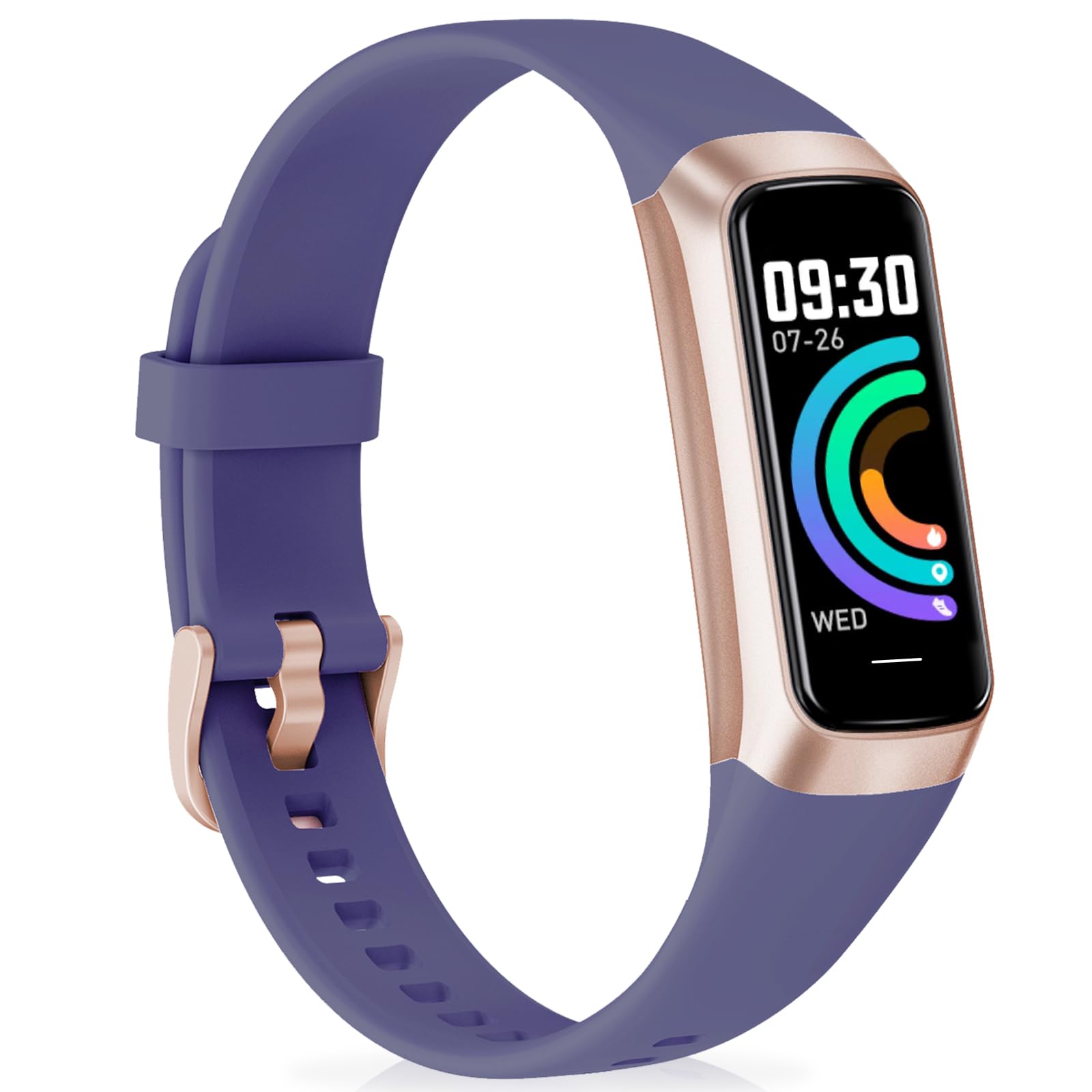 Fitness Tracker with 24/7Heart Rate, Blood Pressure, Sleep Tracking, Calorie, Activity Tracker with 1.1" AMOLED Color Screen, Waterproof Step Tracker for Android iPhones Women Men