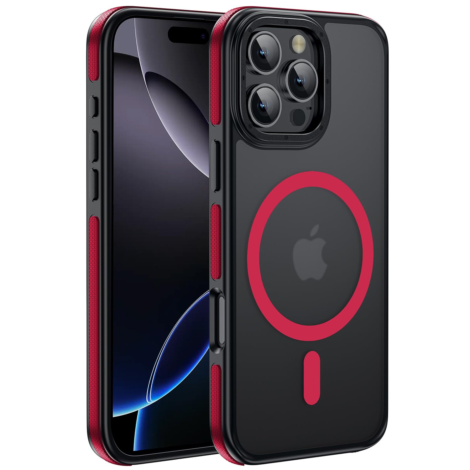 for iPhone 17 Pro Max case with Camera Lens Protector[10Ft Military-Grade Protection] Compatible with fit MagSafe Shockproof Slim Thin Cover case for iPhone 17 Pro Max 6.9 inch, Orange Bumper