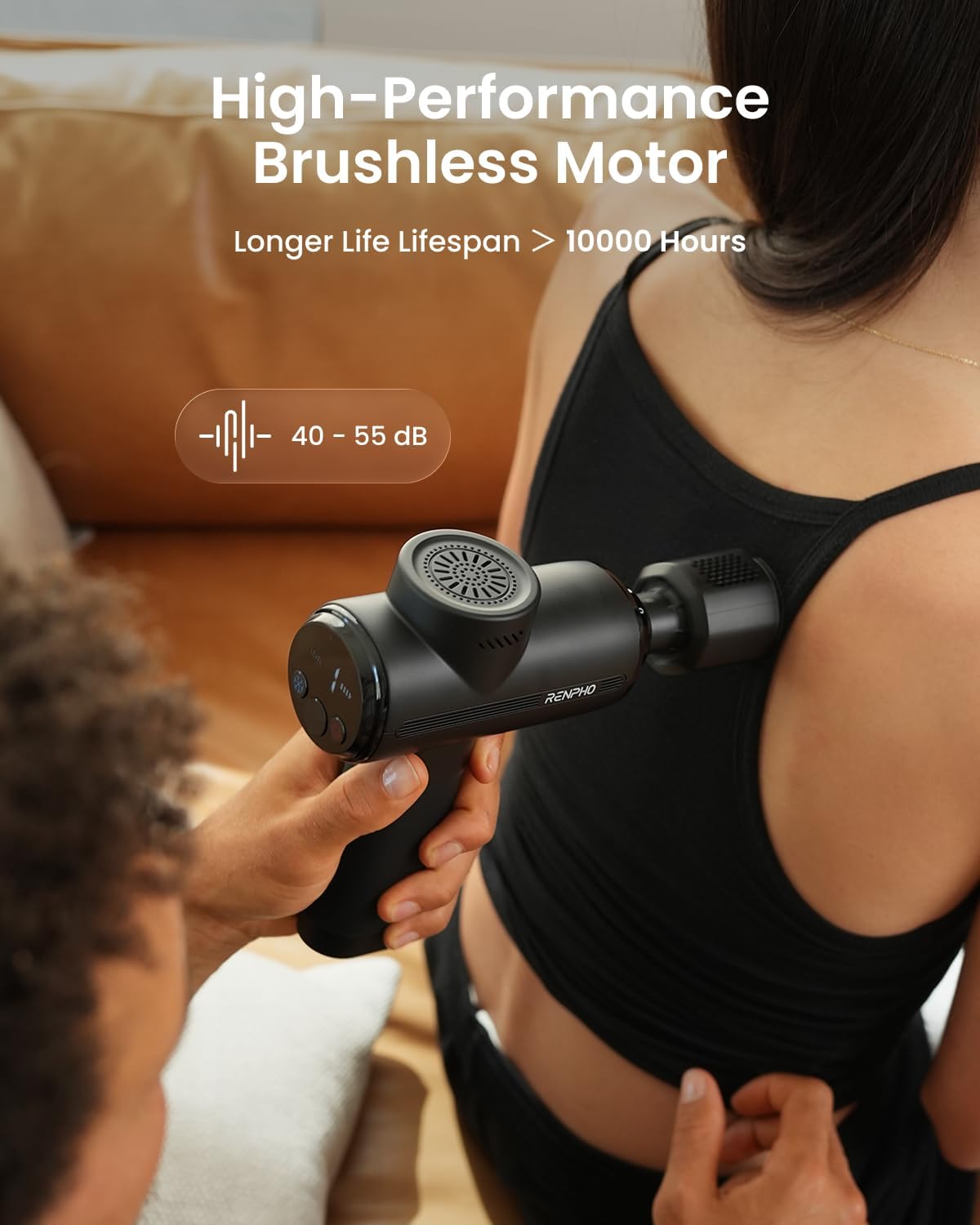 RENPHO Active Thermacool 2 Massage Gun with Heat and Cold, VA Display | Handheld 10mm Deep Tissue Massager for Neck, Back, Muscle Comfort, FSA Eligible Gift for Men, Athletes, Women, HSA