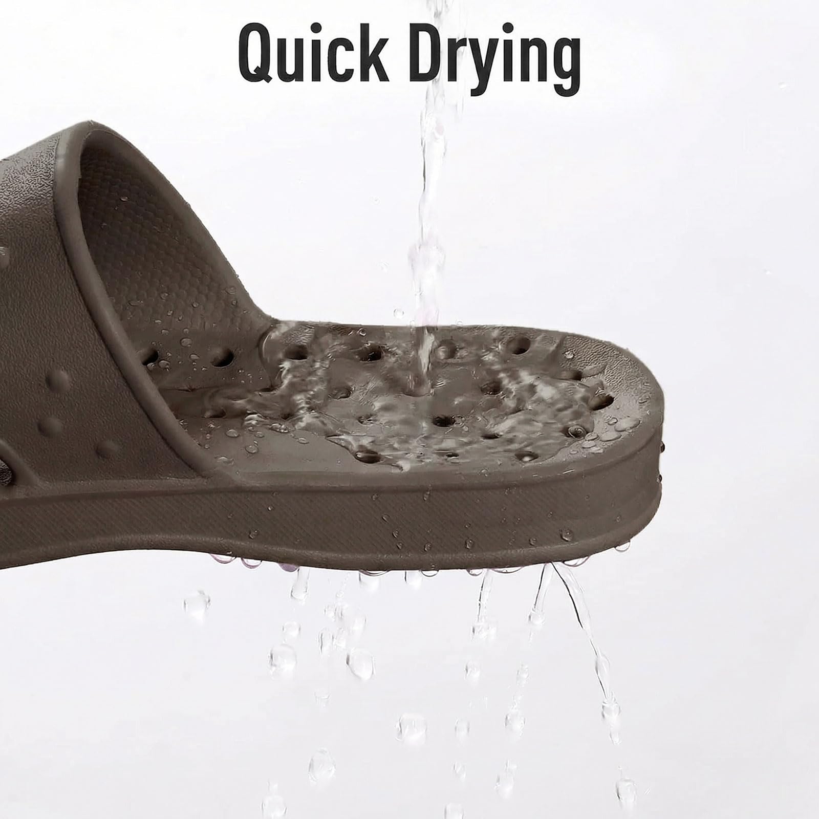 shevalues Shower Shoes for Women Men with Arch Support Quick Drying Pool Slides Lightweight Beach Sandals with Drain Holes