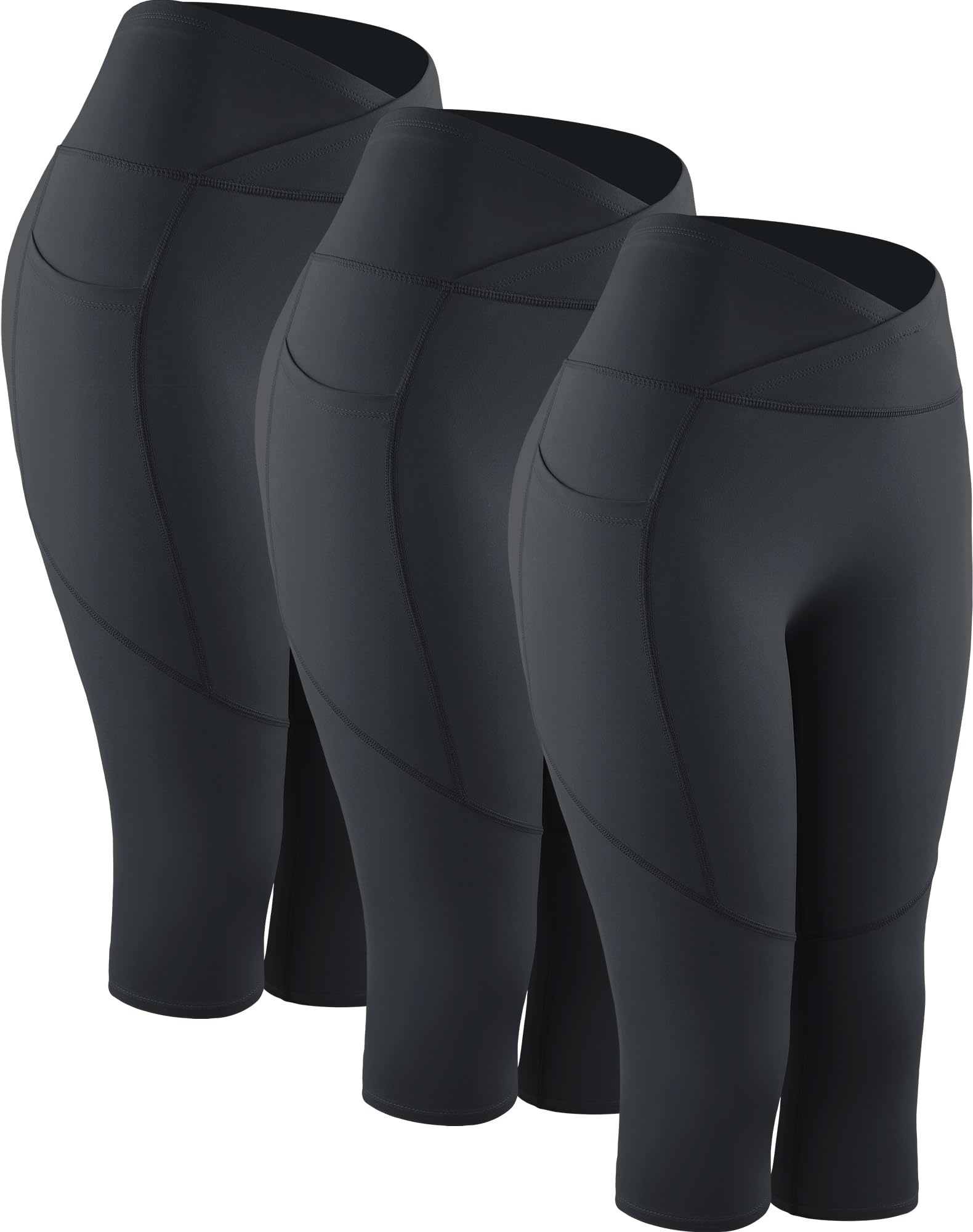 NELEUS Women's Yoga Running Capris Tummy Control High Waist Workout Pants
