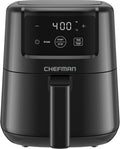 CHEFMAN 2 Qt Mini Air Fryer – Digital Space-Saving Compact Air Fryer with Nonstick and Dishwasher Safe Basket, Quick & Easy Meals in Minutes, Features Digital Timer and Shake Reminder – Black