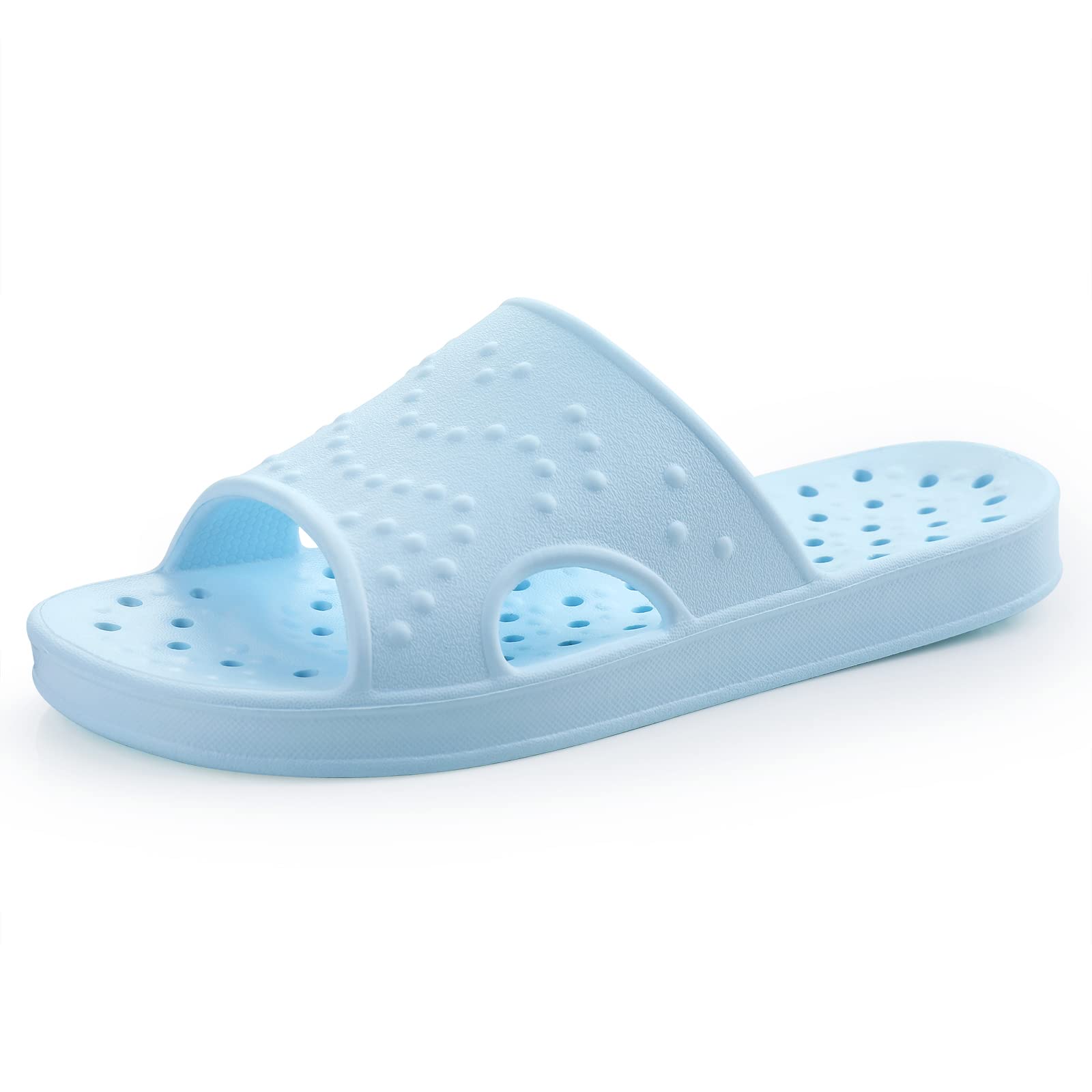 shevalues Shower Shoes for Women Men with Arch Support Quick Drying Pool Slides Lightweight Beach Sandals with Drain Holes