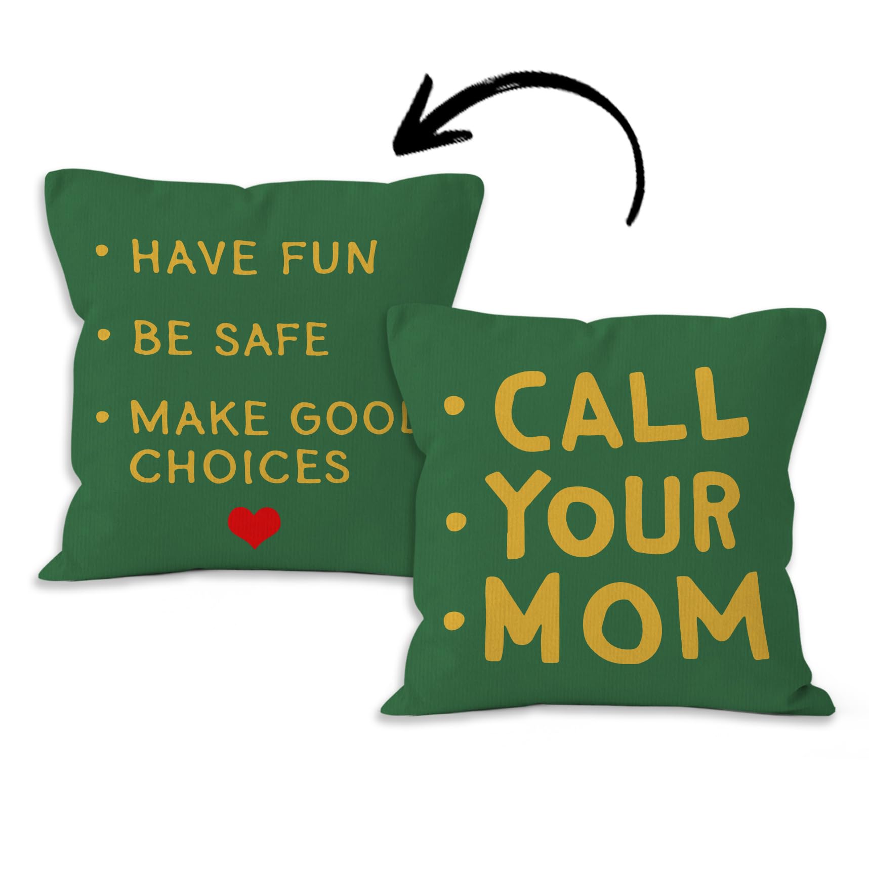 HIWX College Dorm Decor,Funny Have Fun Be Safe Make Good Choices Call Your Mom Decorative 18 x 18 Throw Pillow Cover,Call Your Mom Pillow,Throw Pillows for Dorm Bed Room Student Decor Pillowcase