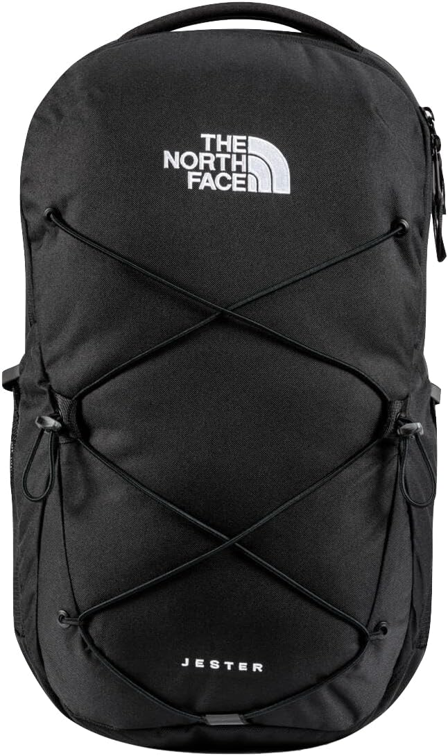 The North Face Jester Everyday Laptop Backpack - Commuter Daypack, Water Repellent, Laptop Sleeve, TNF Black-NPF, One Size | 28L recycled polyester with DWR finish, padded 16 in sleeve, chiropractor-endorsed FlexVent suspension, bottle pockets