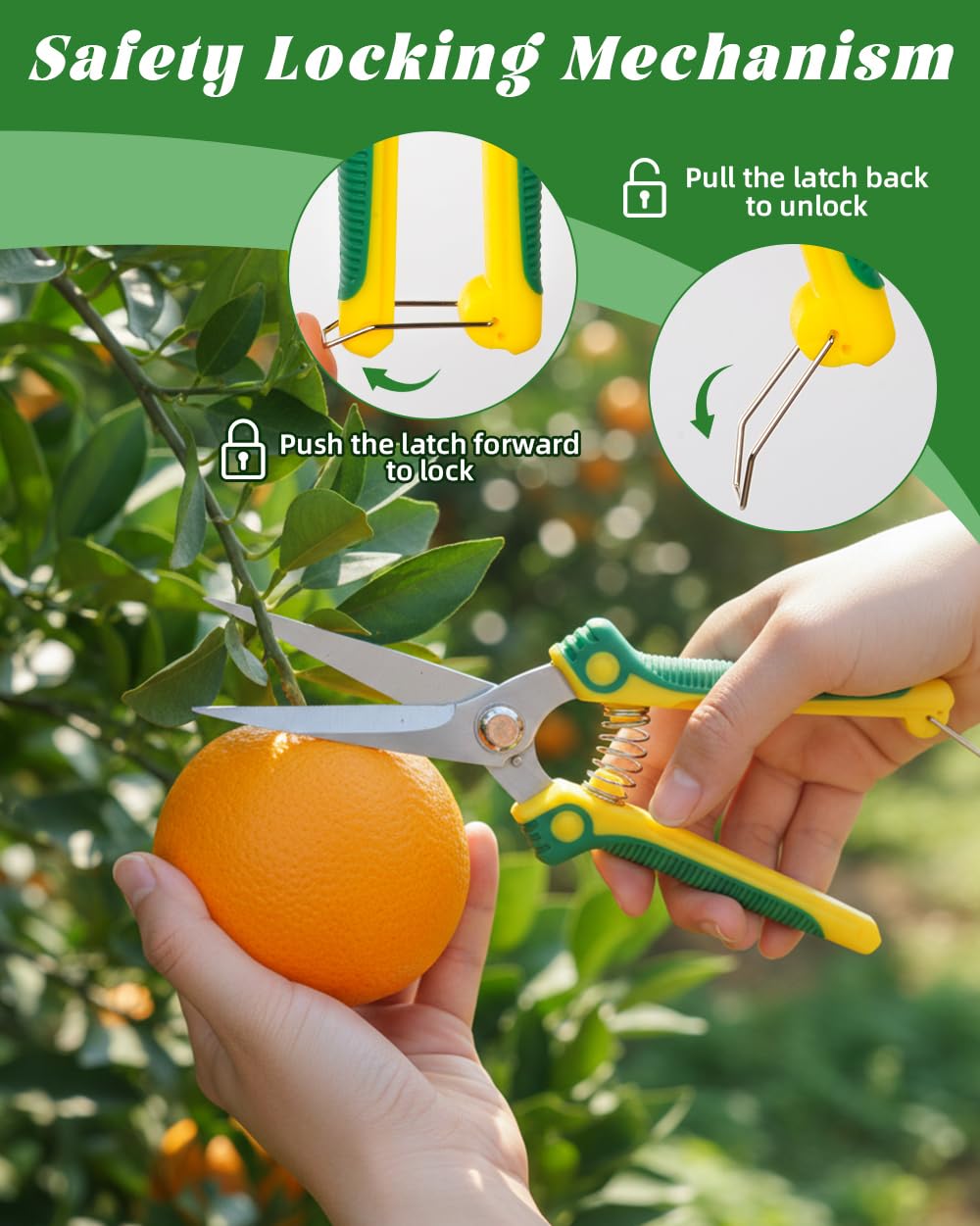 EWPJDK 3 Pack Garden Pruning Shears, Stainless Steel Shears, Gardening Shears, Scissors, Garden Clippers, Pruning Snips, Pruning Shears for Gardening Tools