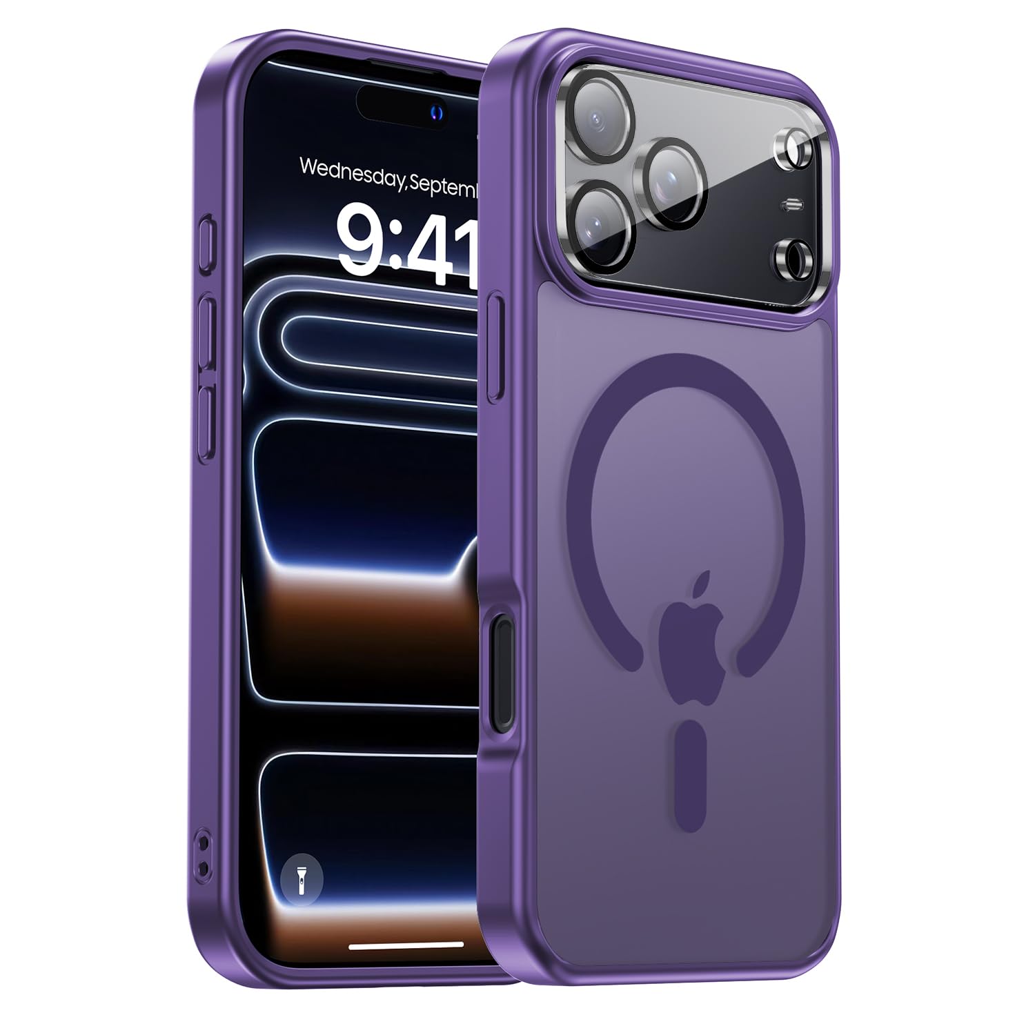 for iPhone 17 Pro Max case with Camera Lens Protector[10Ft Military-Grade Protection] Compatible with fit MagSafe Shockproof Slim Thin Cover case for iPhone 17 Pro Max 6.9 inch, Orange Bumper