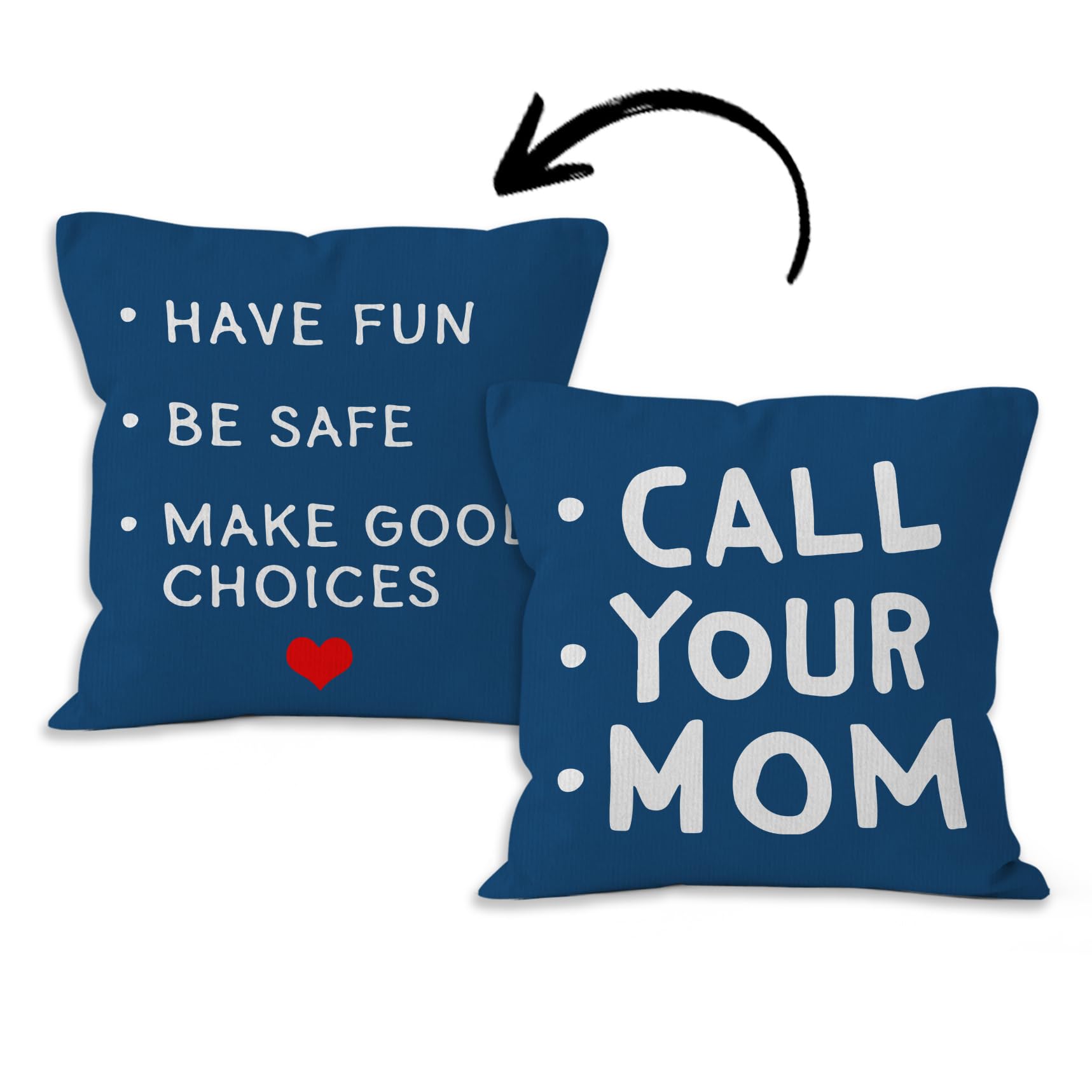 HIWX College Dorm Decor,Funny Have Fun Be Safe Make Good Choices Call Your Mom Decorative 18 x 18 Throw Pillow Cover,Call Your Mom Pillow,Throw Pillows for Dorm Bed Room Student Decor Pillowcase