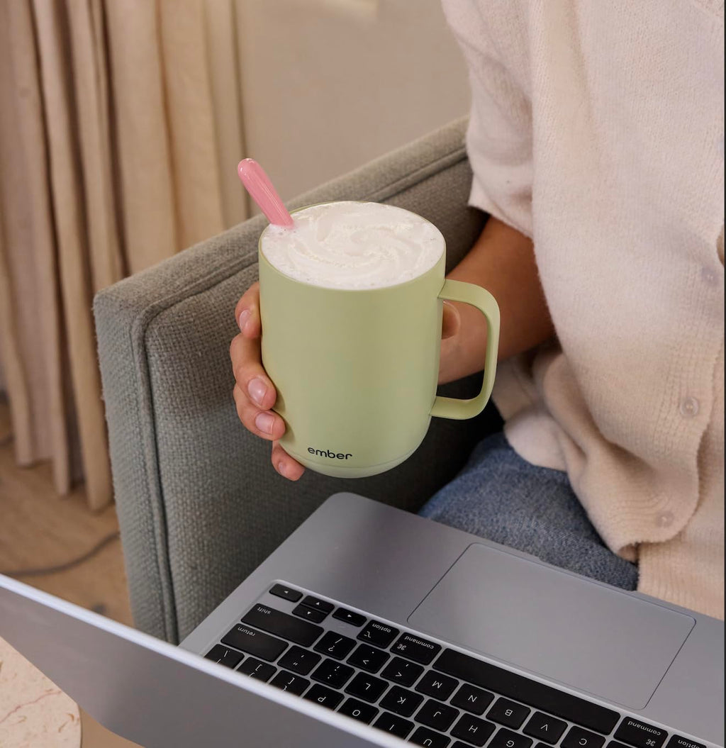 Ember Temperature Control Smart Mug 2, 14 Oz, App-Controlled Heated Coffee Mug with 80 Min Battery Life and Improved Design, White
