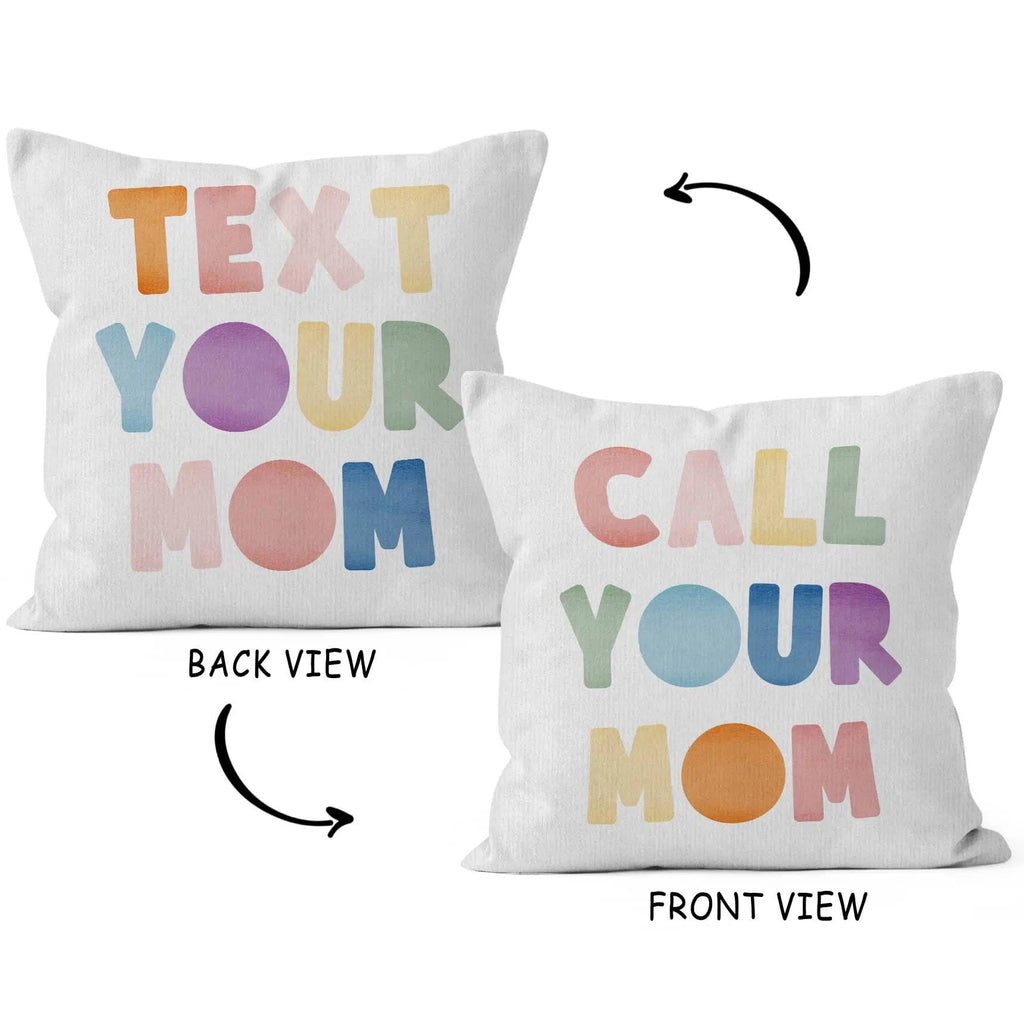 HIWX College Dorm Decor,Funny Have Fun Be Safe Make Good Choices Call Your Mom Decorative 18 x 18 Throw Pillow Cover,Call Your Mom Pillow,Throw Pillows for Dorm Bed Room Student Decor Pillowcase