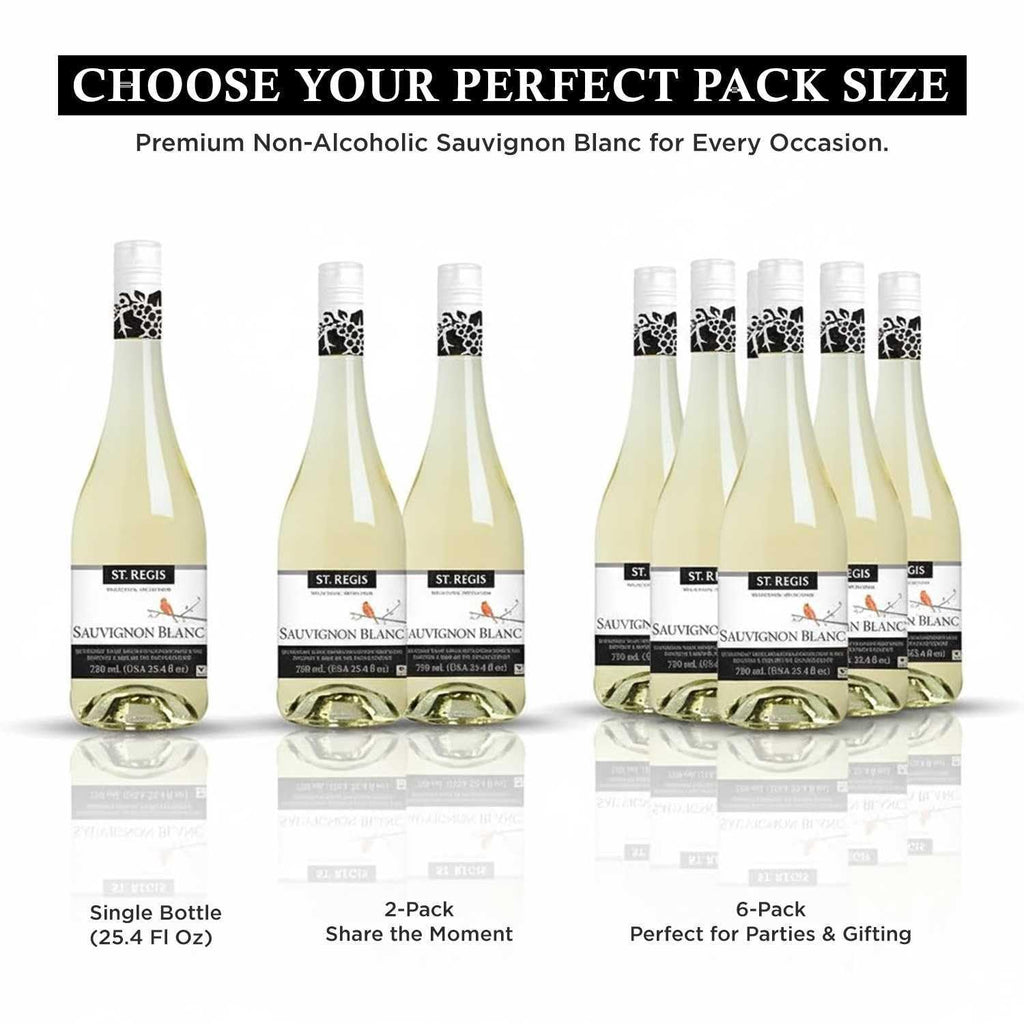 ST. REGIS Non-Alcoholic Cabernet Sauvignon, 25.4 Fl Oz (6 Pack) - Low Calorie, Low Sugar - Fruity & Spicy Rich Flavor from Spain