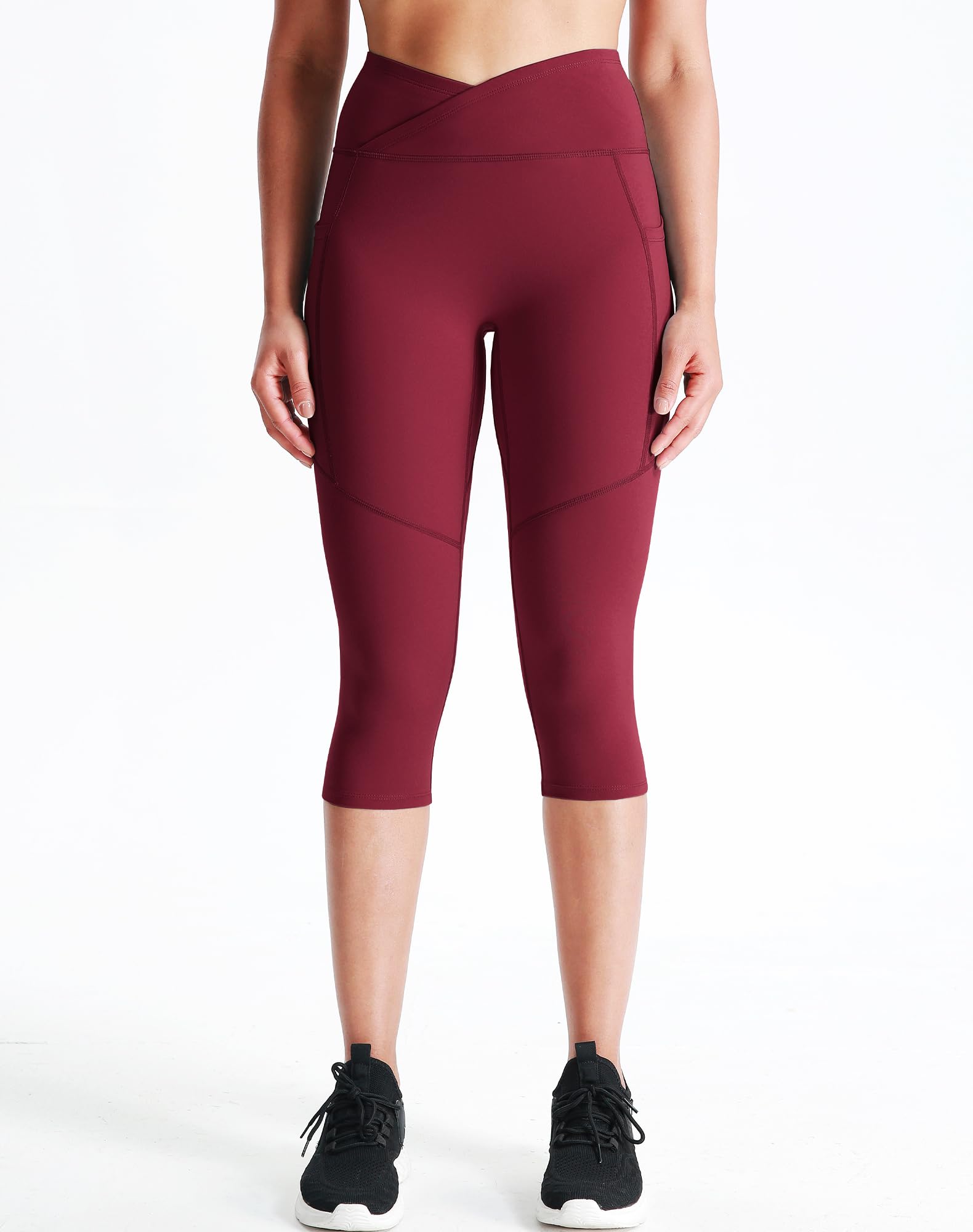 NELEUS Women's Yoga Running Capris Tummy Control High Waist Workout Pants
