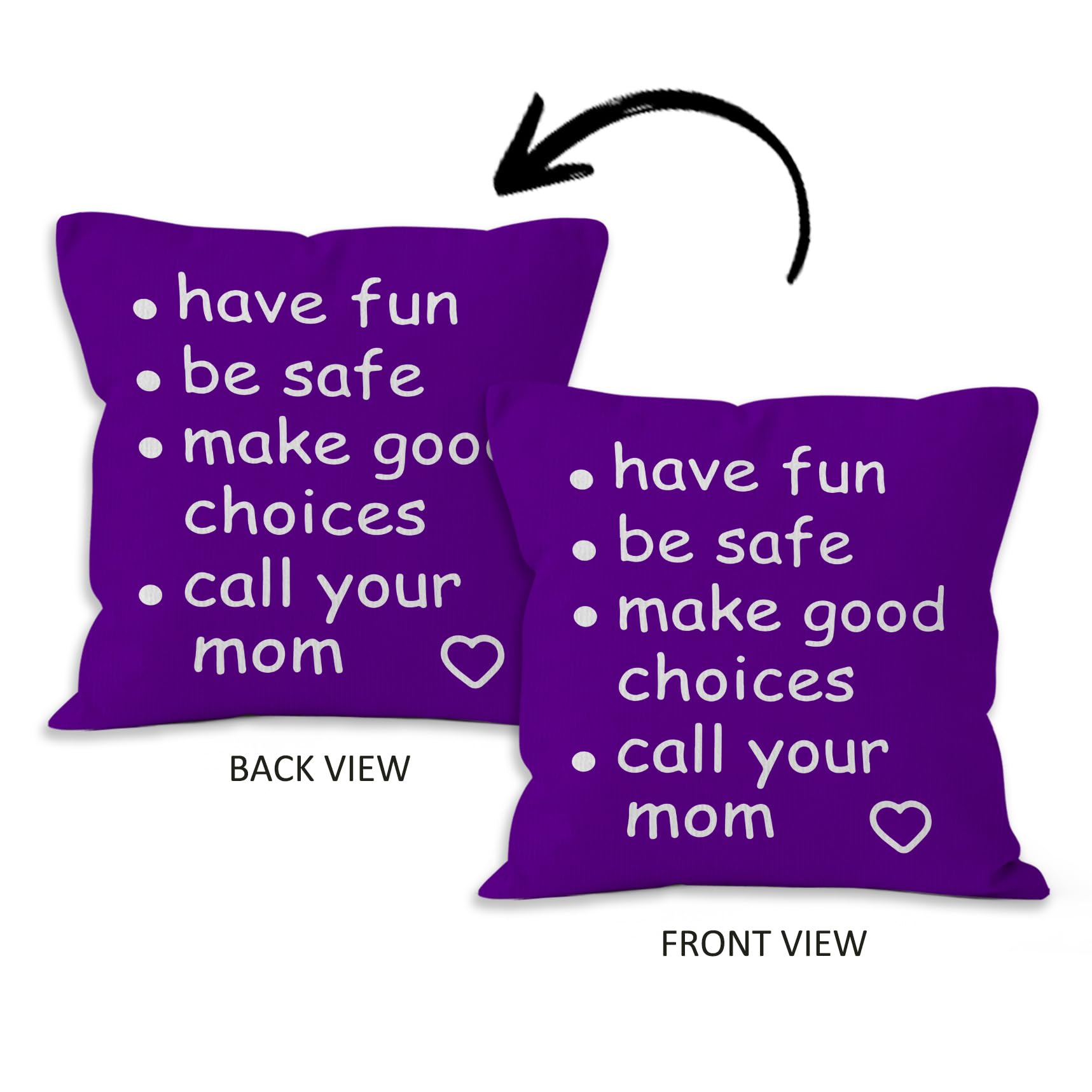 HIWX College Dorm Decor,Funny Have Fun Be Safe Make Good Choices Call Your Mom Decorative 18 x 18 Throw Pillow Cover,Call Your Mom Pillow,Throw Pillows for Dorm Bed Room Student Decor Pillowcase