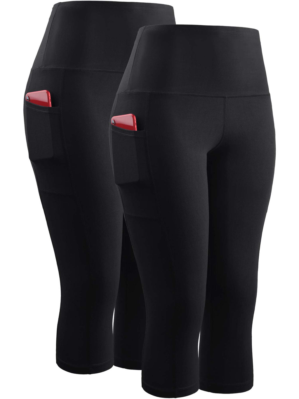 NELEUS Women's Yoga Running Capris Tummy Control High Waist Workout Pants