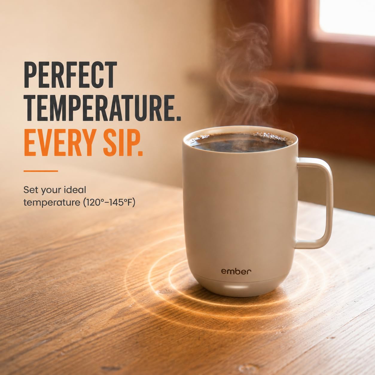 Ember Temperature Control Smart Mug 2, 14 Oz, App-Controlled Heated Coffee Mug with 80 Min Battery Life and Improved Design, White