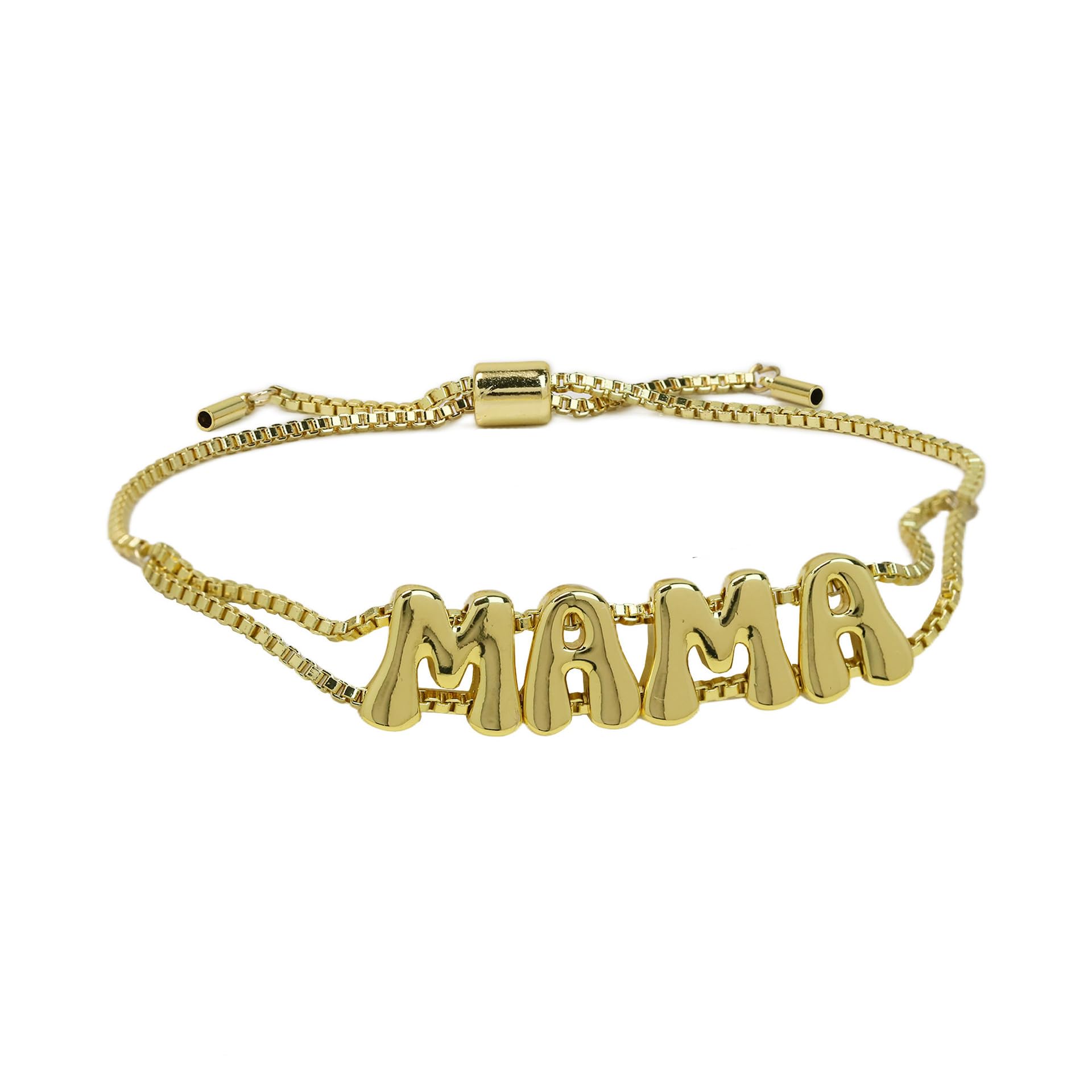 Personalized Name Bracelet for Women | Custom Bubble Letter, Jewelry Gift for Mom, Bridesmaid, Girlfriend