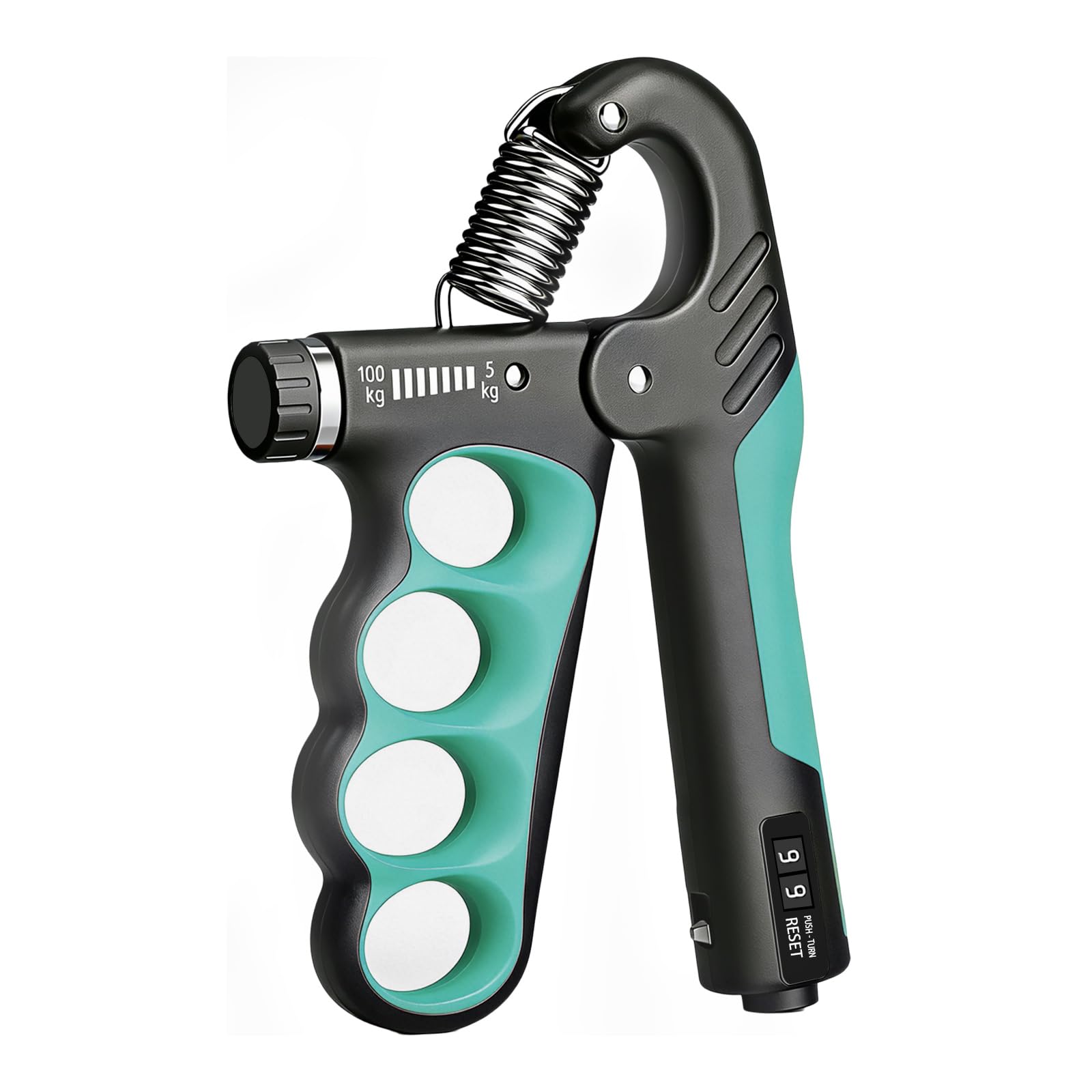 Hand Gripper Strengthener, 11-220LBs Adjustable Resistance Grip Strength Trainer with Counter, Forearm Exerciser for Injury Recovery and Muscle Building