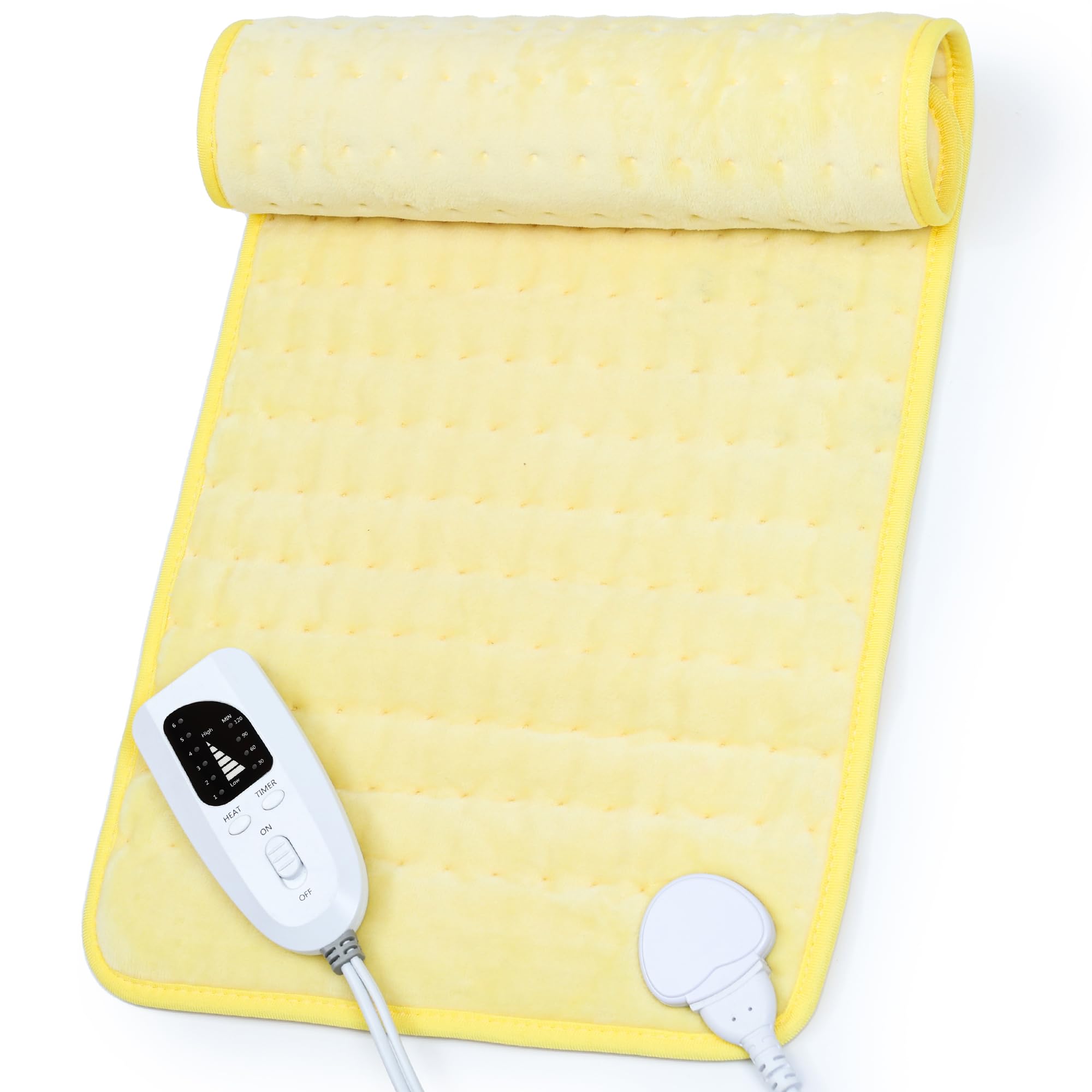 Heating Pad,Heated Blanket,Heating Pad for Back Neck,Silvergray,24x12In | Electric Heating Pad,Dry/Moist Heat Heating Pads,Heating Pads for Shoulder,Abdomen,Knee,Heat Pad for Women Men,Birthday Gift