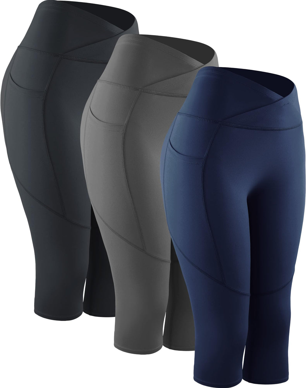 NELEUS Women's Yoga Running Capris Tummy Control High Waist Workout Pants