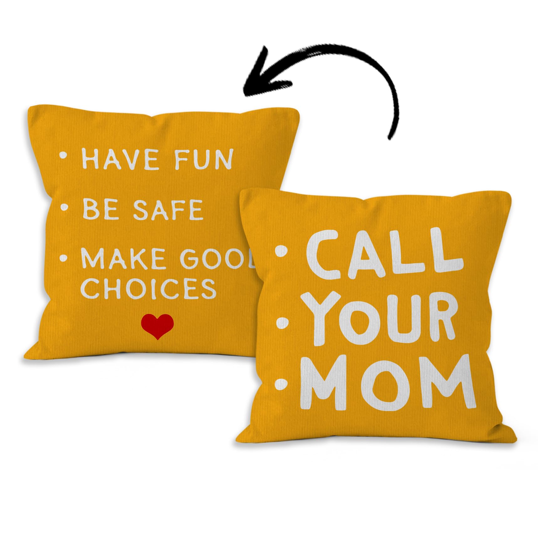 HIWX College Dorm Decor,Funny Have Fun Be Safe Make Good Choices Call Your Mom Decorative 18 x 18 Throw Pillow Cover,Call Your Mom Pillow,Throw Pillows for Dorm Bed Room Student Decor Pillowcase
