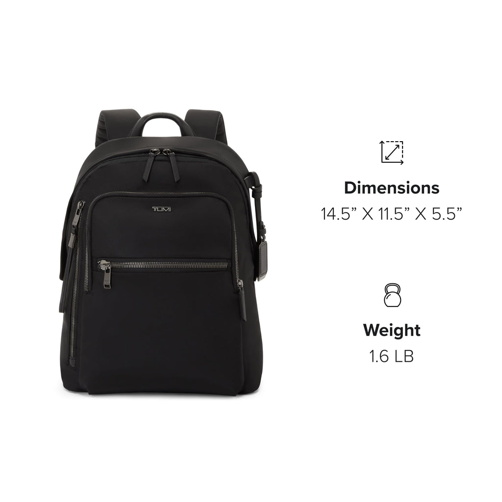 TUMI - Voyageur Halsey Backpack - Travel Backpack - For Business, Fashion, Commute - Holds Up to 14" Screens - Black & Gold