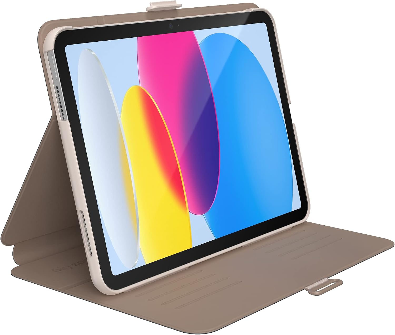 Speck iPad 10th Generation Case 2022 - Slim Multi Range Stand, Hard Back Case -Apple Pencil Holder & Drop Protection - 10.9 Inch iPad, Camera Shield - Plumberry, Crushed Apple, Crepe Pink BalanceFolio