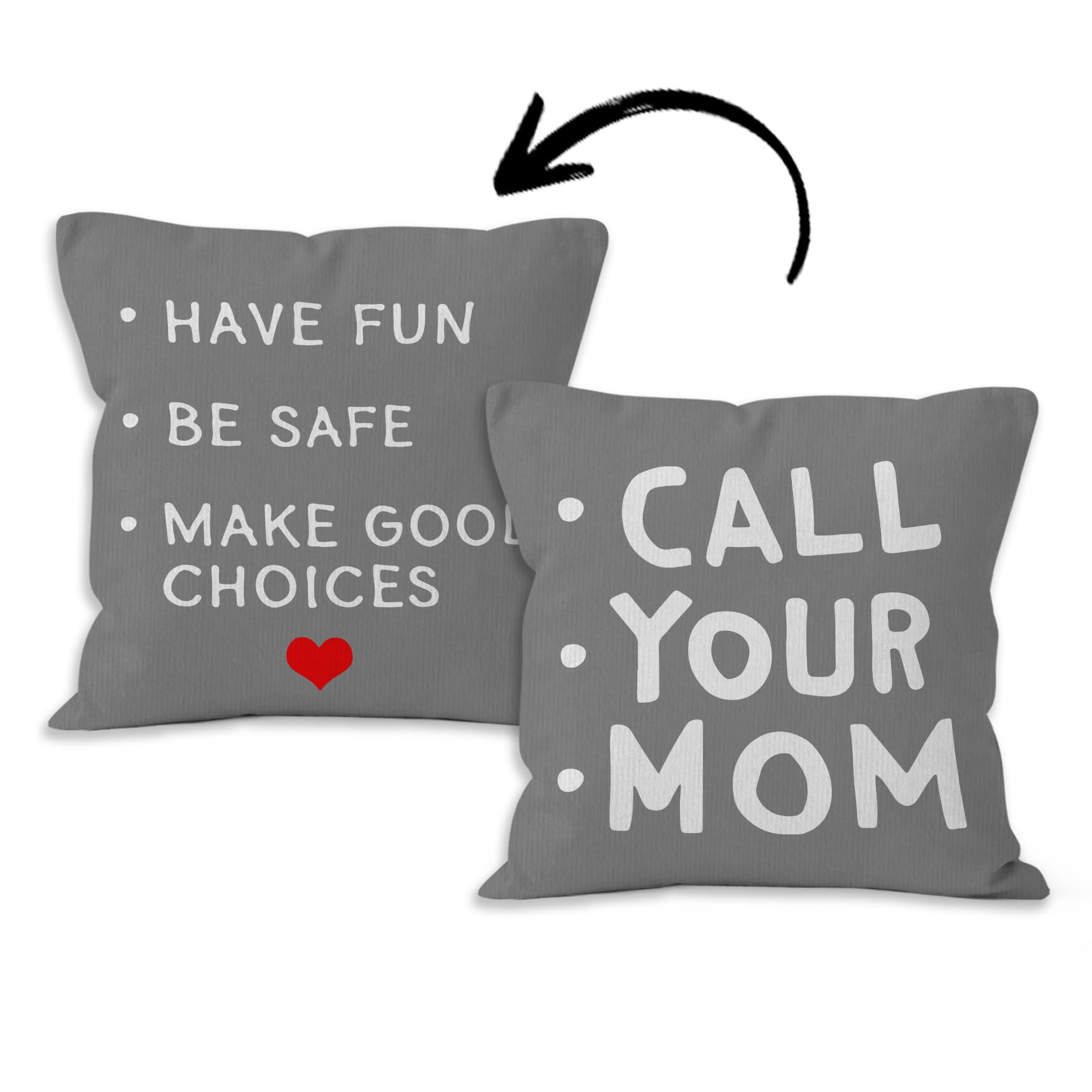 HIWX College Dorm Decor,Funny Have Fun Be Safe Make Good Choices Call Your Mom Decorative 18 x 18 Throw Pillow Cover,Call Your Mom Pillow,Throw Pillows for Dorm Bed Room Student Decor Pillowcase