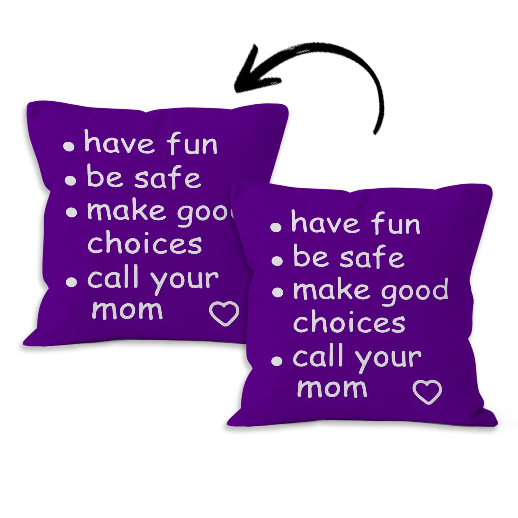 HIWX College Dorm Decor,Funny Have Fun Be Safe Make Good Choices Call Your Mom Decorative 18 x 18 Throw Pillow Cover,Call Your Mom Pillow,Throw Pillows for Dorm Bed Room Student Decor Pillowcase