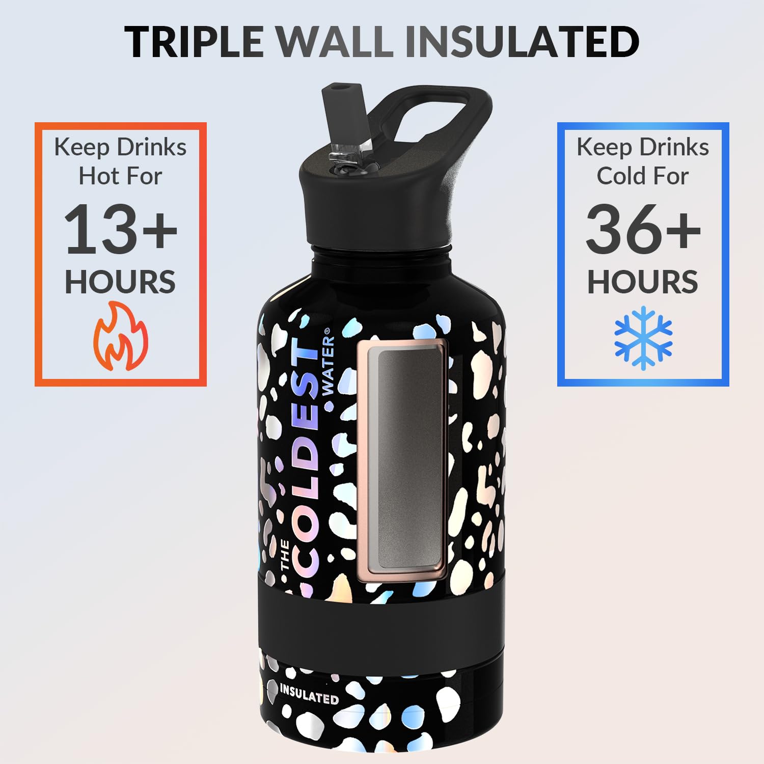 Coldest Insulated Water Bottle with Straw Lid - Stainless Steel Metal Insulated Bottle for Men & Women (Oceanic Green, 32 oz)