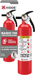 Kidde Basic 110 Fire Extinguisher for Home, 1-A:10-B:C, FA110G, 1 Pack | Residential Multi-Purpose Extinguisher for Small Common Household Fires, 2.5 lb. Dry Chemical