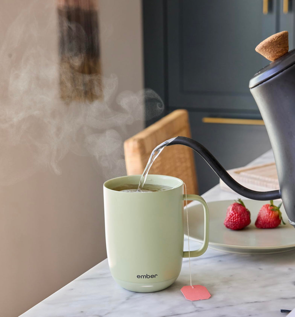 Ember Temperature Control Smart Mug 2, 14 Oz, App-Controlled Heated Coffee Mug with 80 Min Battery Life and Improved Design, White