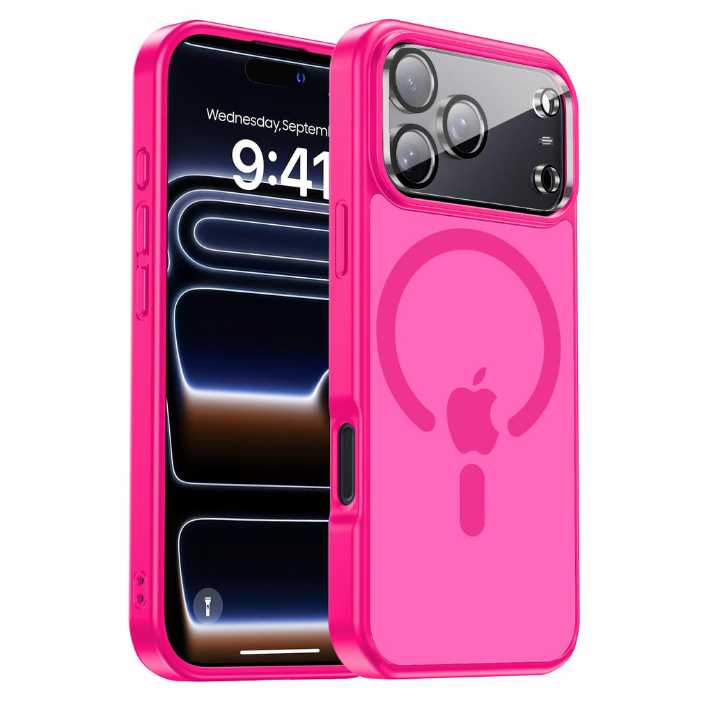 for iPhone 17 Pro Max case with Camera Lens Protector[10Ft Military-Grade Protection] Compatible with fit MagSafe Shockproof Slim Thin Cover case for iPhone 17 Pro Max 6.9 inch, Orange Bumper