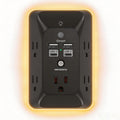 Outlet Extender with Night Light, Multi Plug Wall Outlet, Surge Protector | Multiple Electrical Outlet Splitter Expander, 4 USB Ports (1 USB C) Wall Charger, Plug Extension Adapter for Home, Dorm, RV