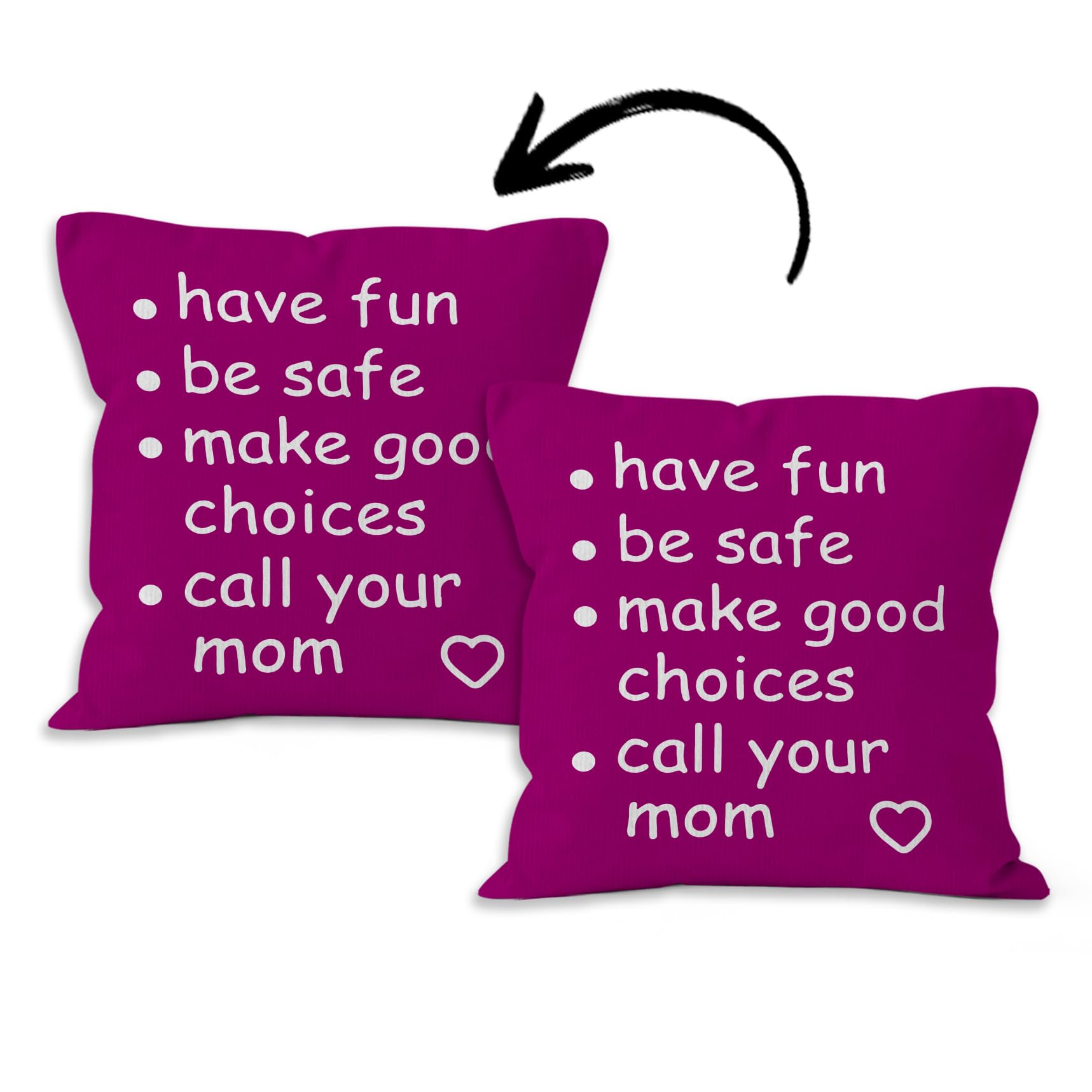 HIWX College Dorm Decor,Funny Have Fun Be Safe Make Good Choices Call Your Mom Decorative 18 x 18 Throw Pillow Cover,Call Your Mom Pillow,Throw Pillows for Dorm Bed Room Student Decor Pillowcase
