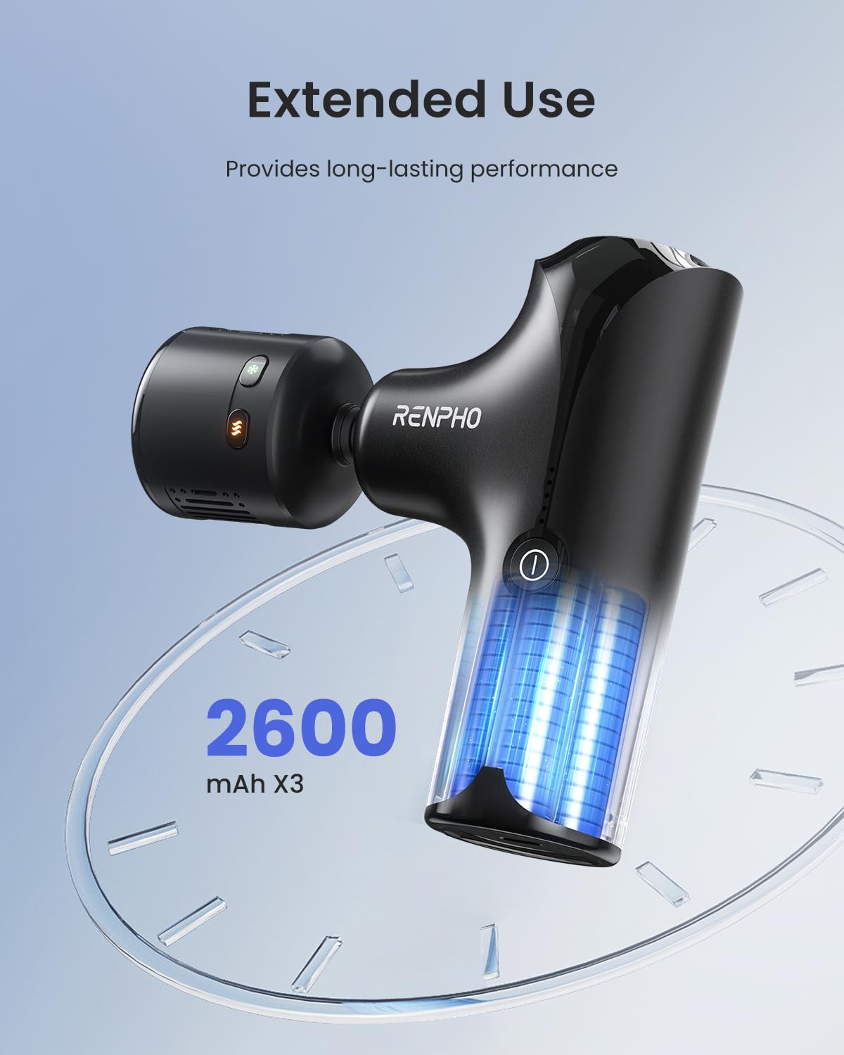 RENPHO Active Thermacool 2 Massage Gun with Heat and Cold, VA Display | Handheld 10mm Deep Tissue Massager for Neck, Back, Muscle Comfort, FSA Eligible Gift for Men, Athletes, Women, HSA