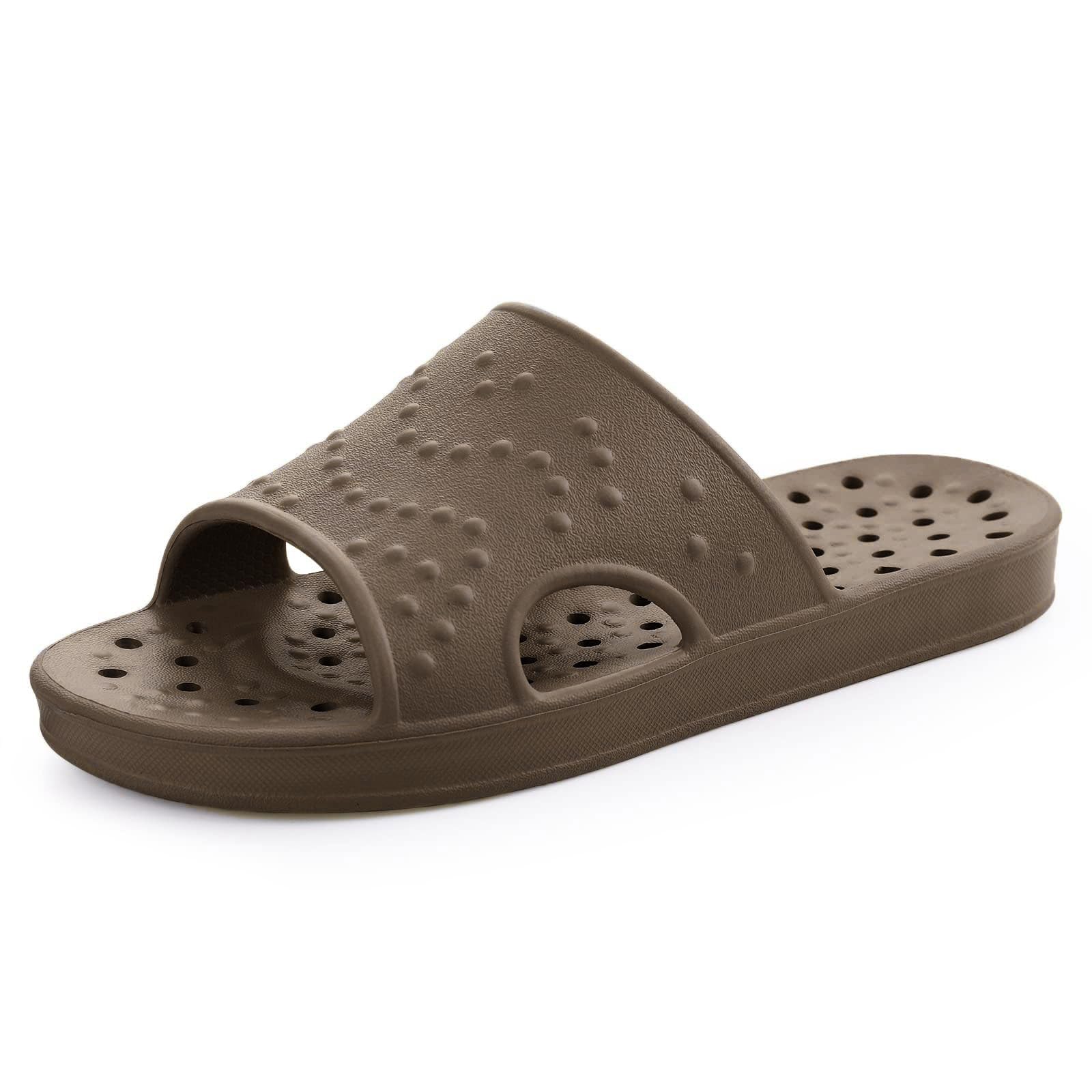 shevalues Shower Shoes for Women Men with Arch Support Quick Drying Pool Slides Lightweight Beach Sandals with Drain Holes