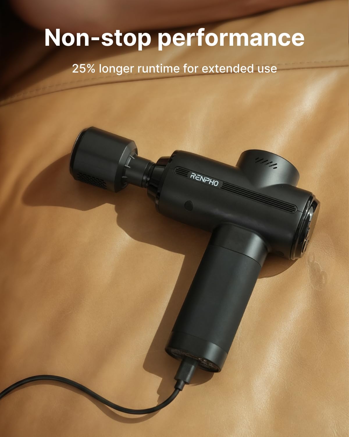 RENPHO Active Thermacool 2 Massage Gun with Heat and Cold, VA Display | Handheld 10mm Deep Tissue Massager for Neck, Back, Muscle Comfort, FSA Eligible Gift for Men, Athletes, Women, HSA