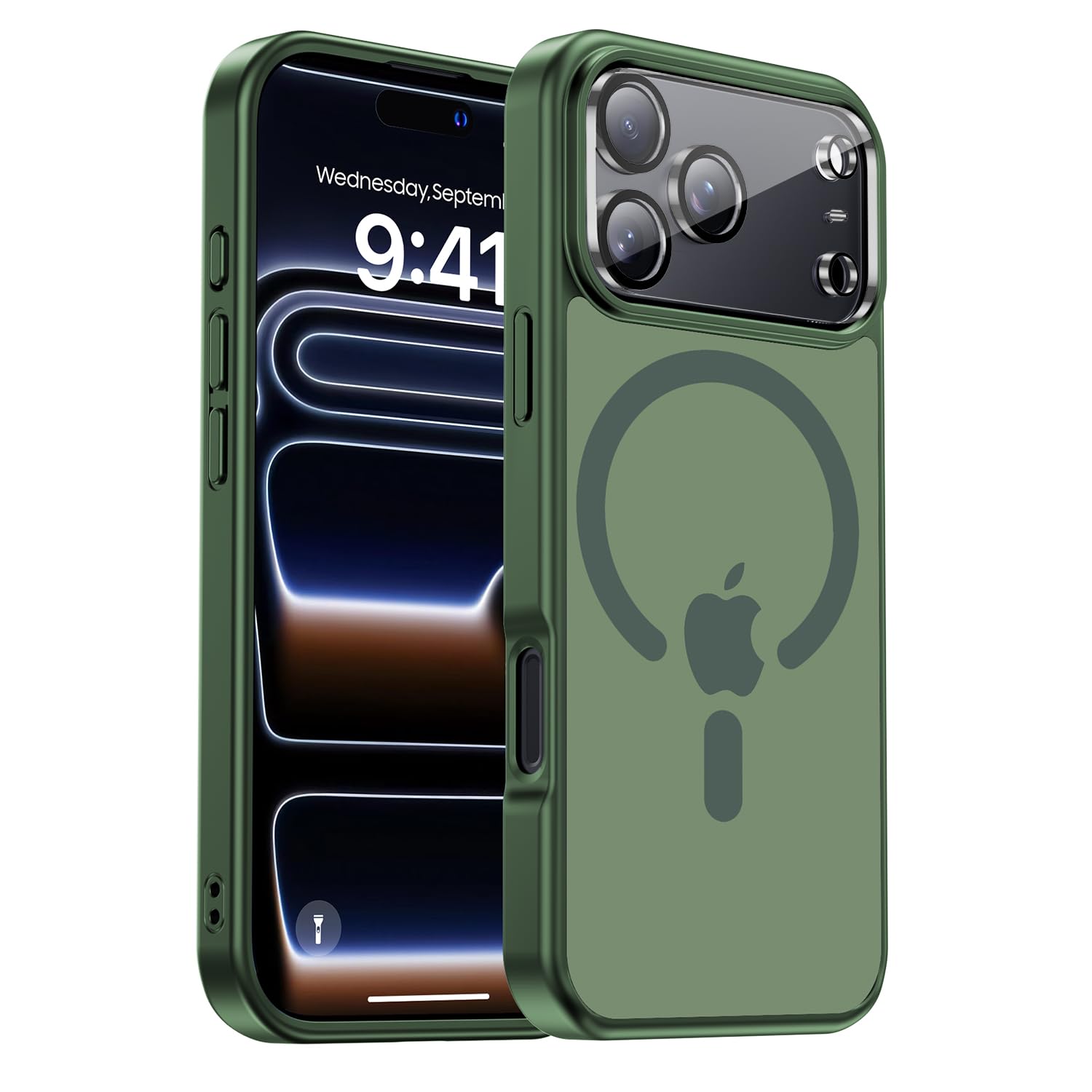 for iPhone 17 Pro Max case with Camera Lens Protector[10Ft Military-Grade Protection] Compatible with fit MagSafe Shockproof Slim Thin Cover case for iPhone 17 Pro Max 6.9 inch, Orange Bumper