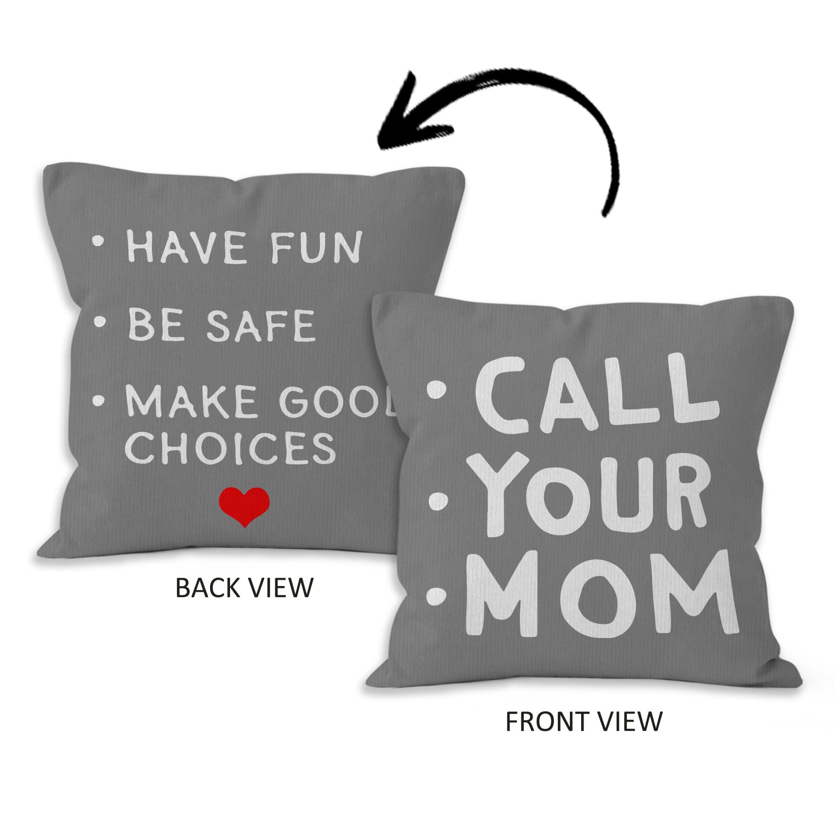 HIWX College Dorm Decor,Funny Have Fun Be Safe Make Good Choices Call Your Mom Decorative 18 x 18 Throw Pillow Cover,Call Your Mom Pillow,Throw Pillows for Dorm Bed Room Student Decor Pillowcase