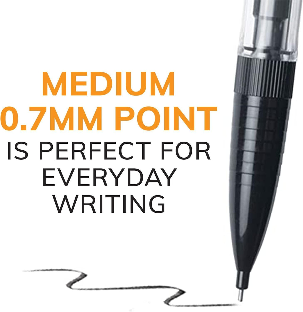 BIC Mechanical Pencils #2 Xtra Smooth, 0.7mm Medium Point, 80 Pack | Bulk Pack of Transparent Barrels with Colored Clips, Teacher Supplies and Classroom Essentials, 80-Count Pack