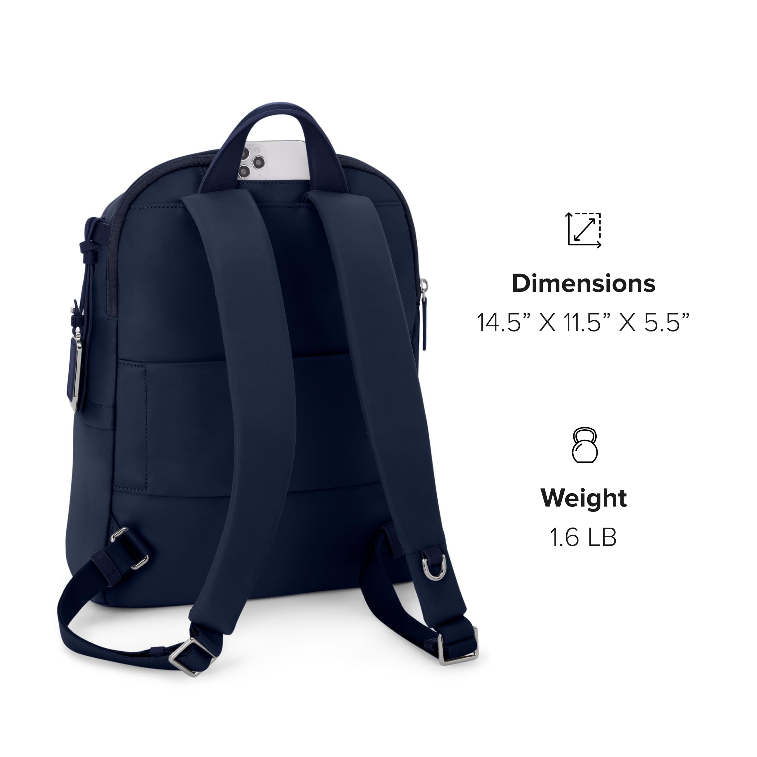 TUMI - Voyageur Halsey Backpack - Travel Backpack - For Business, Fashion, Commute - Holds Up to 14" Screens - Black & Gold