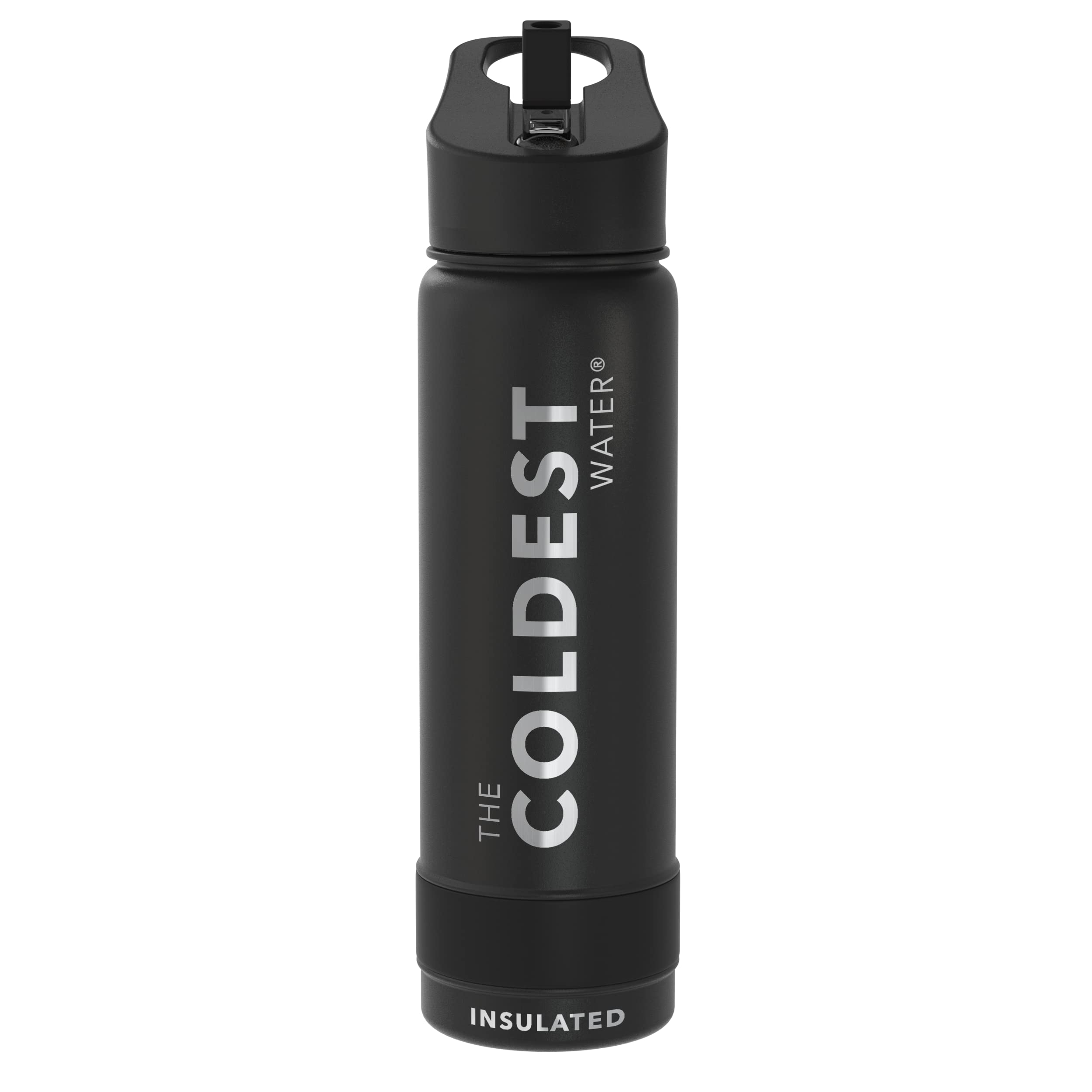 Coldest Insulated Water Bottle with Straw Lid - Stainless Steel Metal Insulated Bottle for Men & Women (Oceanic Green, 32 oz)