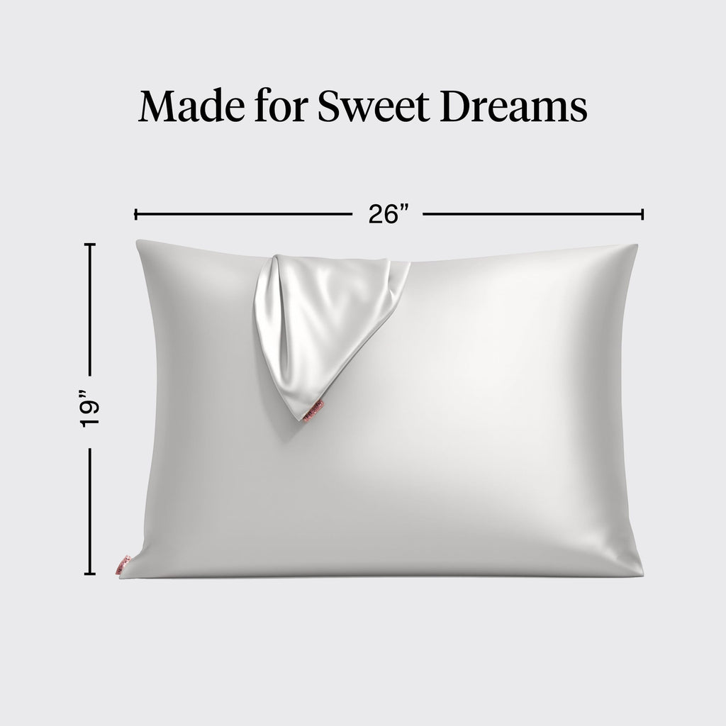 Kitsch Satin Pillowcase with Zipper - Standard Size, Leopard | Softer Than Silk Pillow Cases, Smooth Cooling Satin Pillow Case for Hair and Skin, Wrinkle-Free, Machine Washable