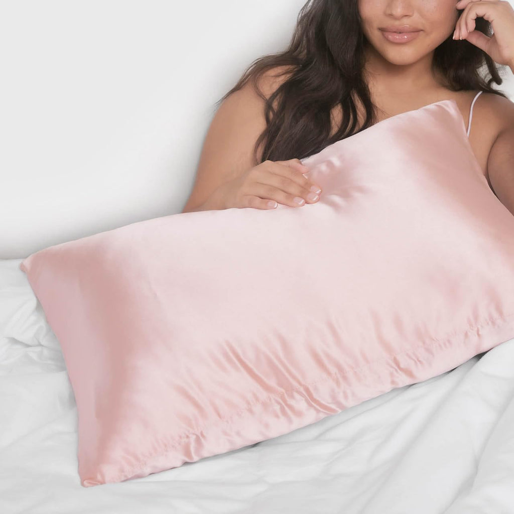 Kitsch Satin Pillowcase with Zipper - Standard Size, Leopard | Softer Than Silk Pillow Cases, Smooth Cooling Satin Pillow Case for Hair and Skin, Wrinkle-Free, Machine Washable