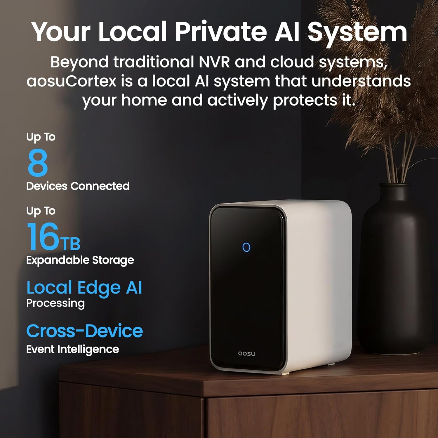 aosu 3K Solar Security Camera Outdoor Wireless Kit System with 2K Video Doorbell & Indoor Camera, 360° Protection, AI Alerts, Cross-Camera Tracking, Color Night Vision Expandable to 16TB Local Storage