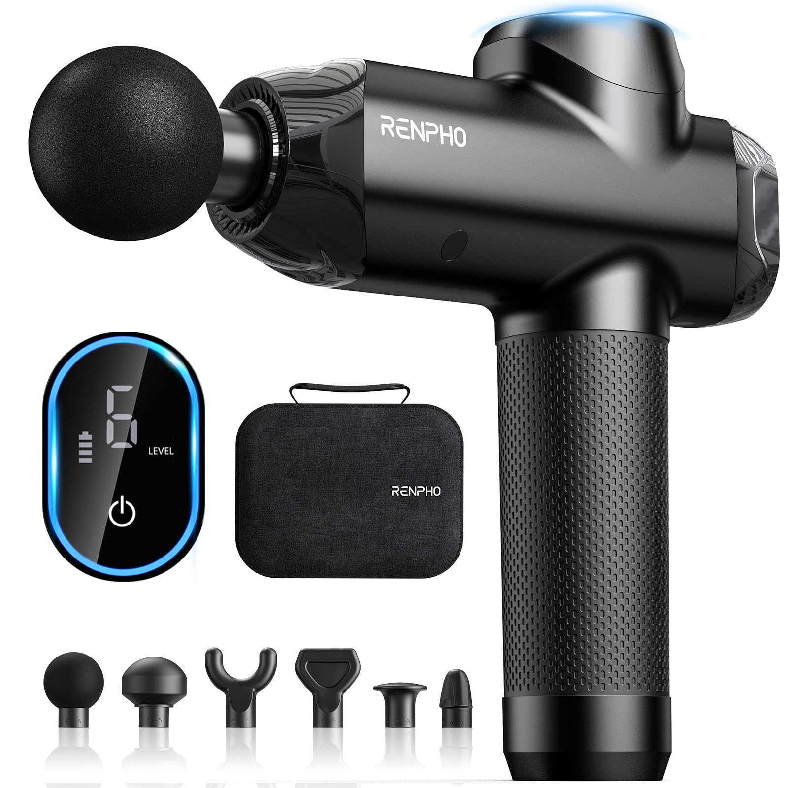 RENPHO Active Thermacool 2 Massage Gun with Heat and Cold, VA Display | Handheld 10mm Deep Tissue Massager for Neck, Back, Muscle Comfort, FSA Eligible Gift for Men, Athletes, Women, HSA