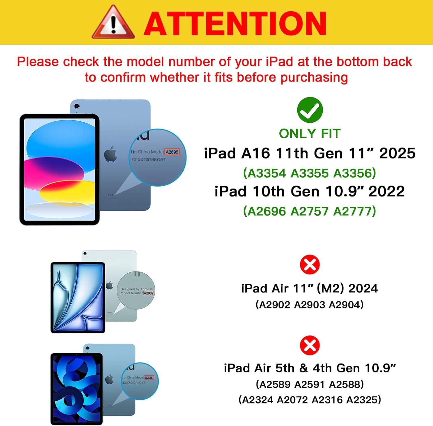 2 Pack ProCase Screen Protector for 2025 iPad A16 11-inch 11th Generation/iPad 10th 10.9 2022, Tempered Glass Film Guard -Clear